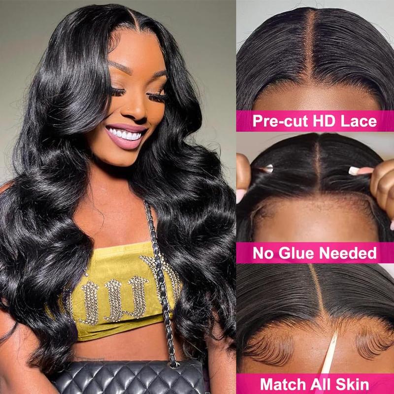 Glueless Wigs Body Wave Lace Wig Human Hair Ready To wear Wiogs Pre Cut Pre Plucked 6x4 7x5 Hd Transparent  Lace Closure Wig Brazilian Wig For Women 180% Density TikTokShopHolidayHaul