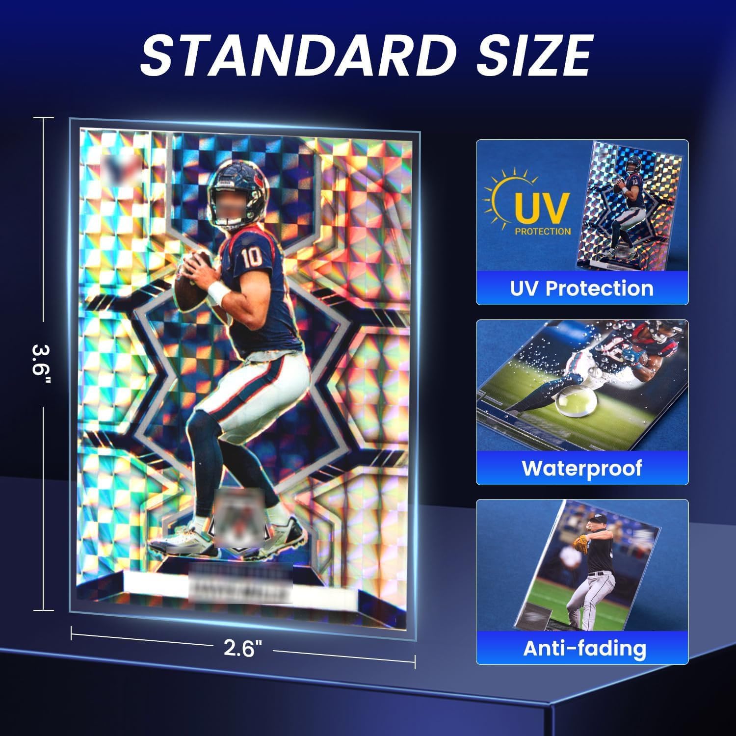 2400ct Clear Card Sleeves for Trading Cards, Baseball Sports Soft Sleeves, Ultra Soft Plastic Card Protector Sleeve for Football, MTG, PKM, Game, Standard Cards