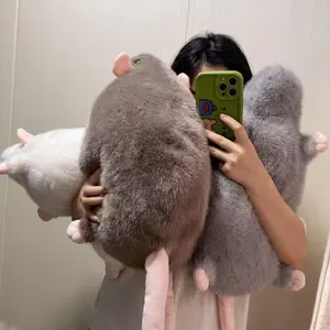 Cute 30/45/90cm Mouse Doll Plush Oversized Flower Branch Rat Doll Cartoon Soft Animal Figure Kids Gift Birthday