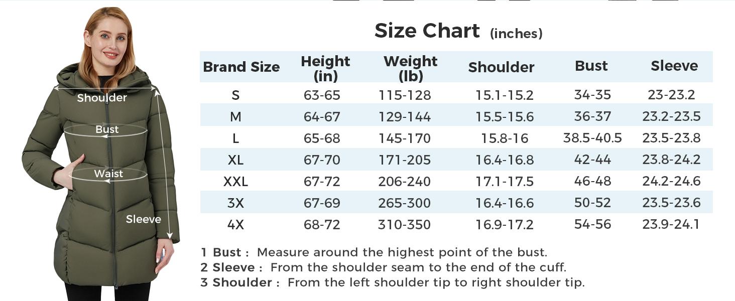 Women's Plus Size Warm Winter Coat Hooded Puffer Jacket Long Parka