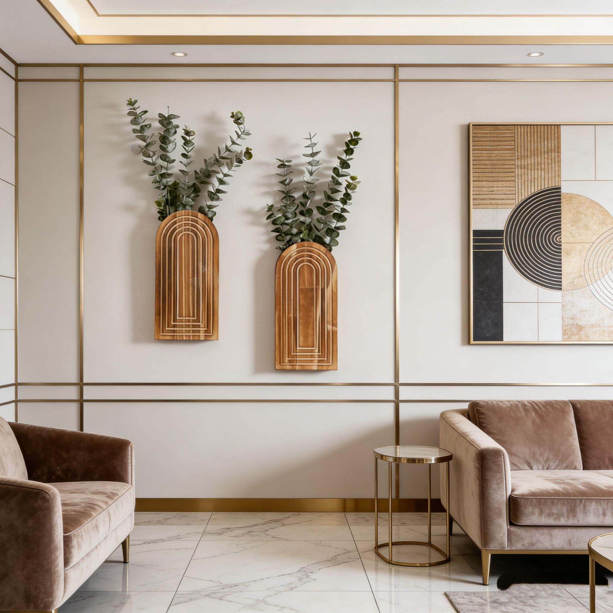 2 Wall-Mounted Dried Flower Plant Shelves, Simple Home Decor, Hanging Wall Rack for Living Room, Bedroom, Kitchen, Restaurant