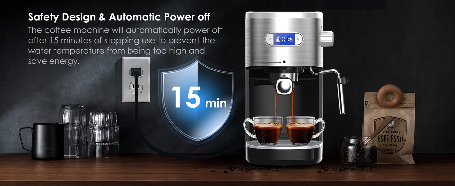 COWSAR Espresso Machine 20 Bar, Semi-Automatic Coffee Maker with Milk Frother Steam Wand, Nespresso Capsule Compatible, 45 oz Removable Water Tank for Cappuccino, Latte, Home,1350W