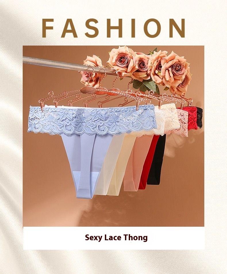For Women Plain Fashion High Quality New summerproducts Basic Comfort Comfortable CottonLingerie Womenswear Bikini Frill innerwear Style StretchComfort Basic Plain Cotton Spandex Women's MinimalistMulticolor panty soft Thongs T-Back