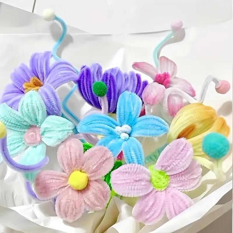 100pcs Multi-Color Classic Macaron Twist Rods, DIY Handmade Wool Straws, Easter Bunny, Perfect for Crafts and Flower Arrangements