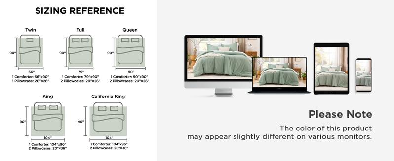 Litanika Comforter Set - 3-Piece Luxury Bedding with Cationic Dye Technology & Hypoallergenic Down Alternative - Available in Multiple Colors & Sizes - Flat Weave, Vacuum-Packed for Compact Shipping