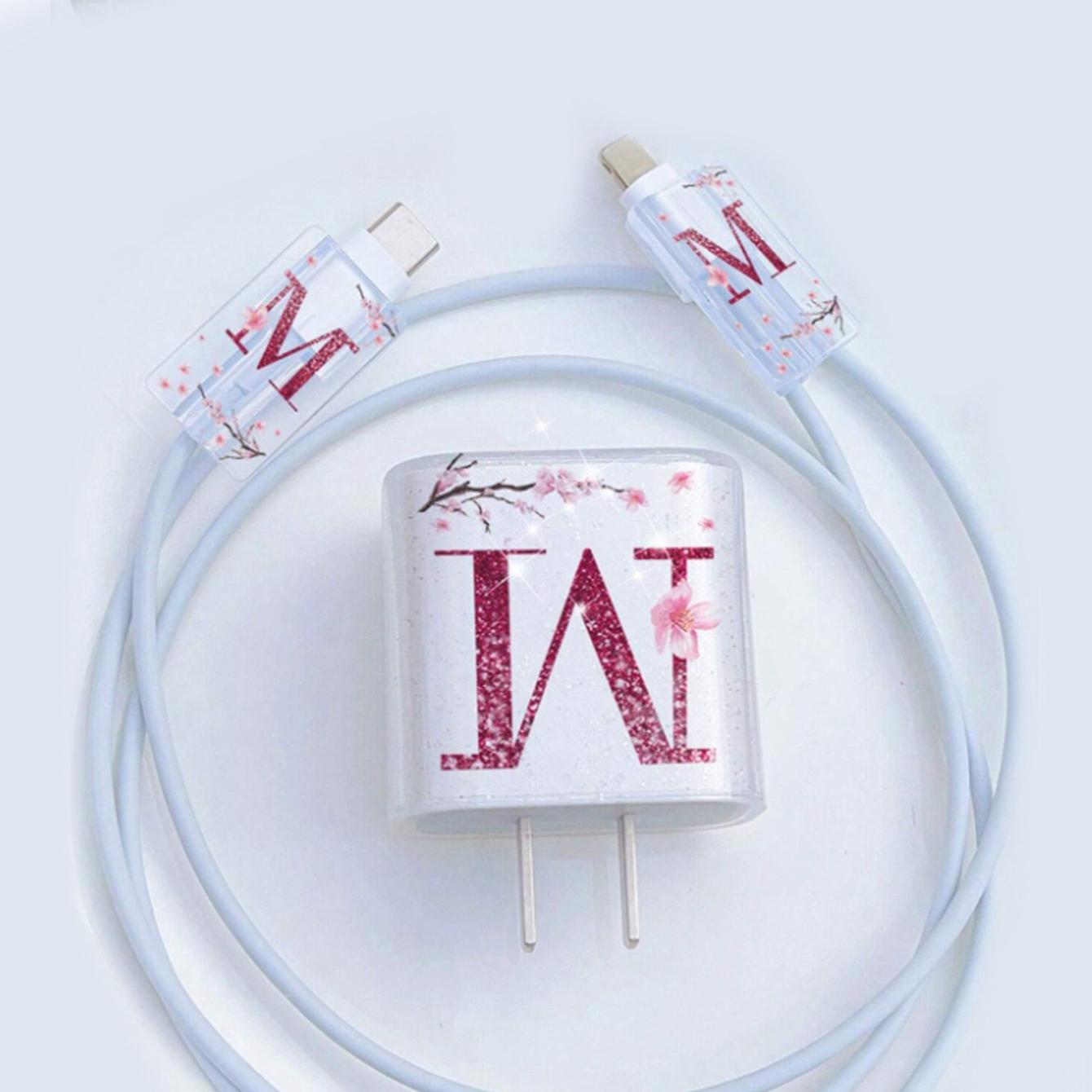 Charger Protector Case with Silicone Strap, Charging Cable Organizer, iPhone Accessories, Protects Charger & Data Cables, Durable