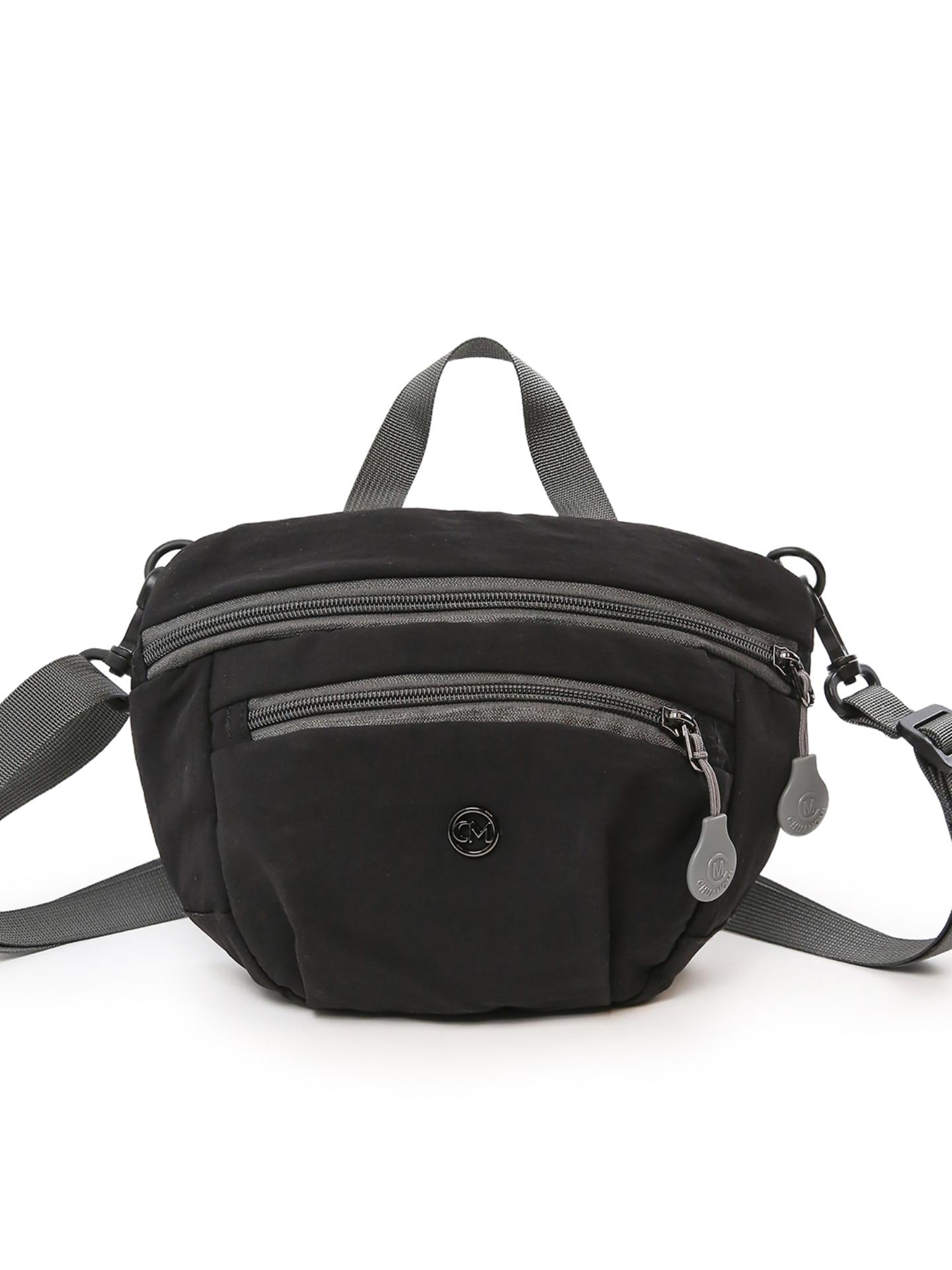 Unisex Nylon Satchel Bag, Colorblock Design, Lightweight Casual Shoulder Crossbody Bag, Ideal for Outdoor Shopping & Daily Use