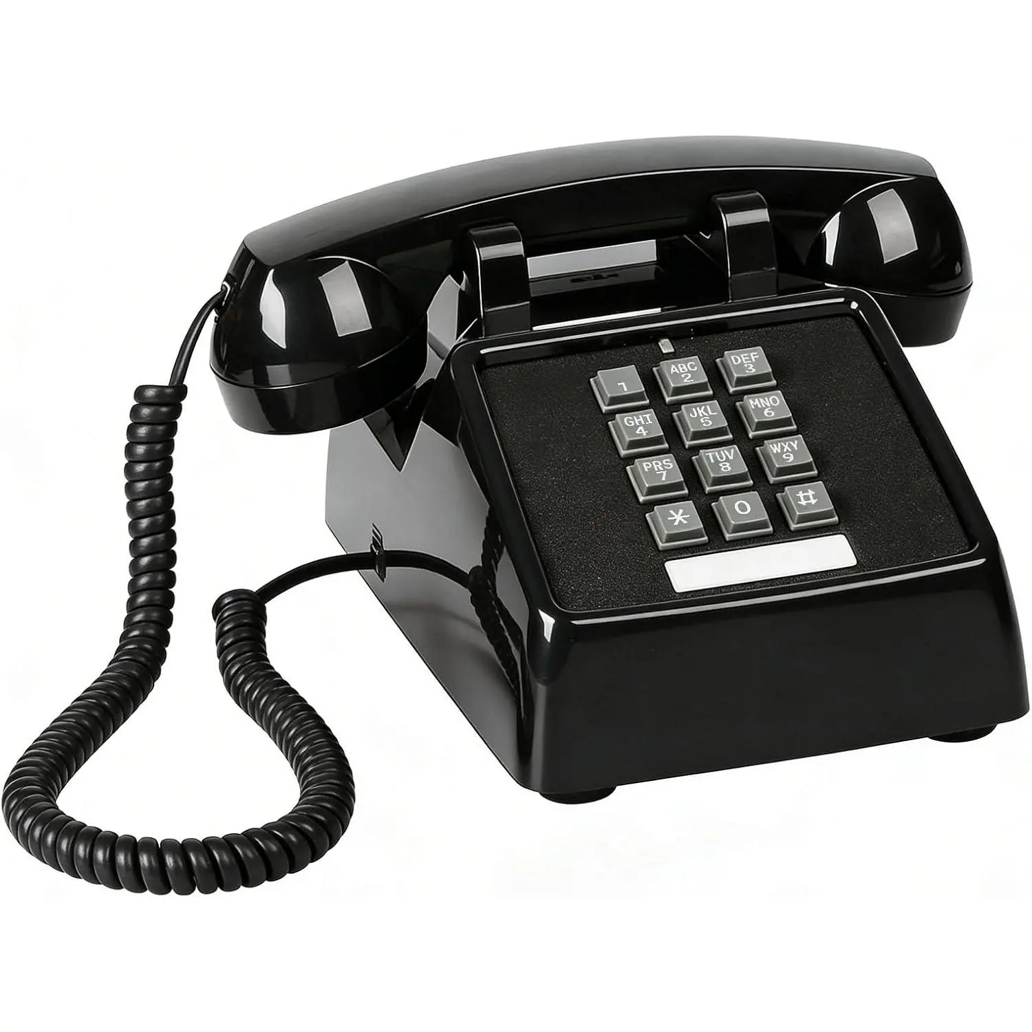 Classic Vintage Cord Phones for Landline Old Telephone with Mechanical Ringer Volume Control Retro Analog Desk Phone for Home House School, 80s Retro Home & Office Decor Telephone，landline phone for bedroom decor，Black Beige Red