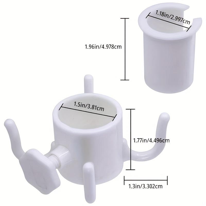 2pcs, adjustable 4-paw beach umbrella hook - Durable ABS plastic, multi-coloured (blue/green/white/orange) - Securely hang towels, cameras, clothes and bags - Suitable for 2.49cm-3.17cm parachute poles, suitable for beach, Utility Hooks