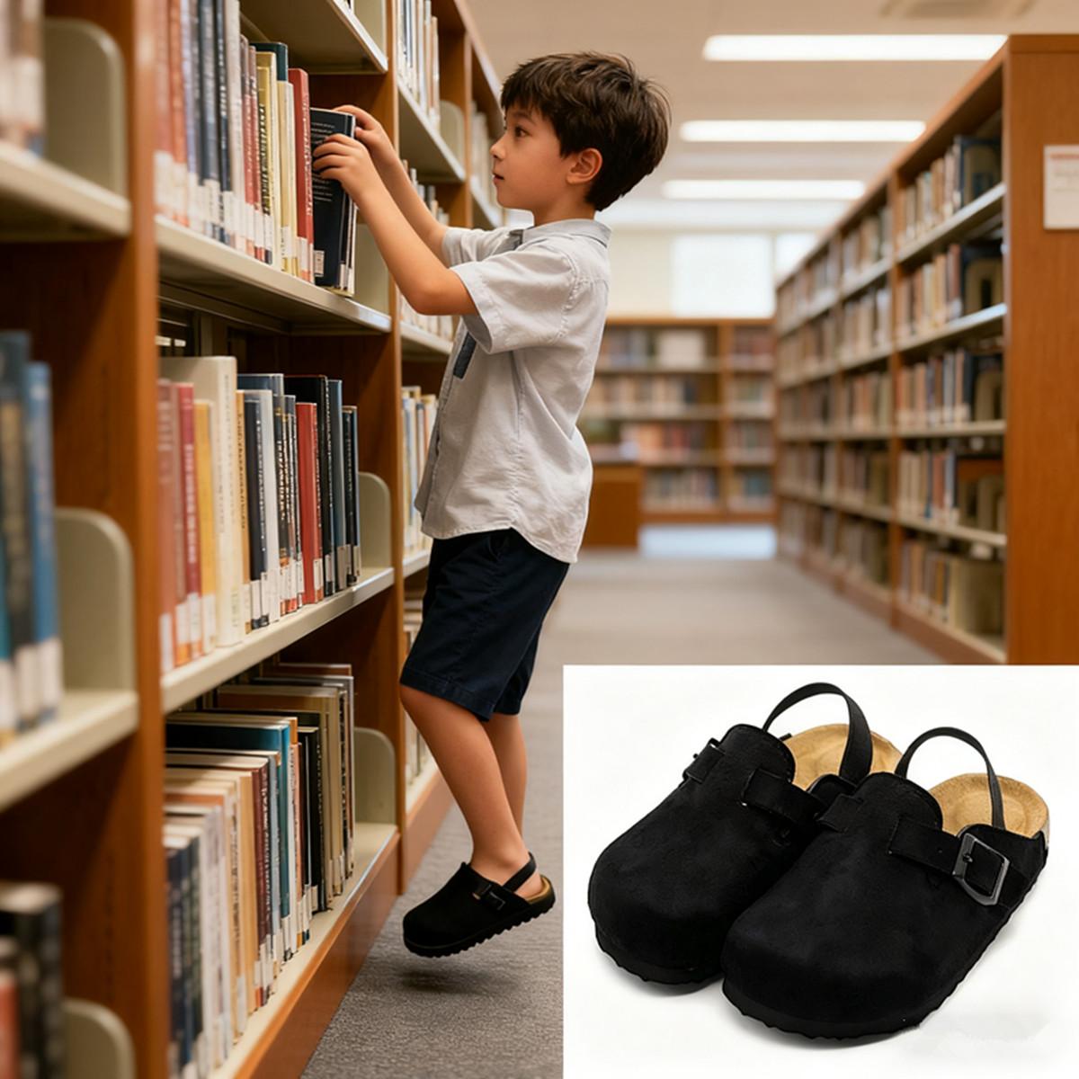 Lumubby Kids Suede Clogs Toddler Clogs Boys Girls Sandals Cork Footbed Indoor Outdoor Cute Sandals Classic Adjustable Shoes Round Toe Anti Slip Soft Footwear Comfortable & Fashionable Lumubby Kids Suede Clogs Toddler Clogs Boys Girls Sandals Cork Footbed Indoor Outdoor Cute Sandals Classic Adjustable Shoes Round Toe Anti Slip Soft Footwear Comfortable & Fashionable