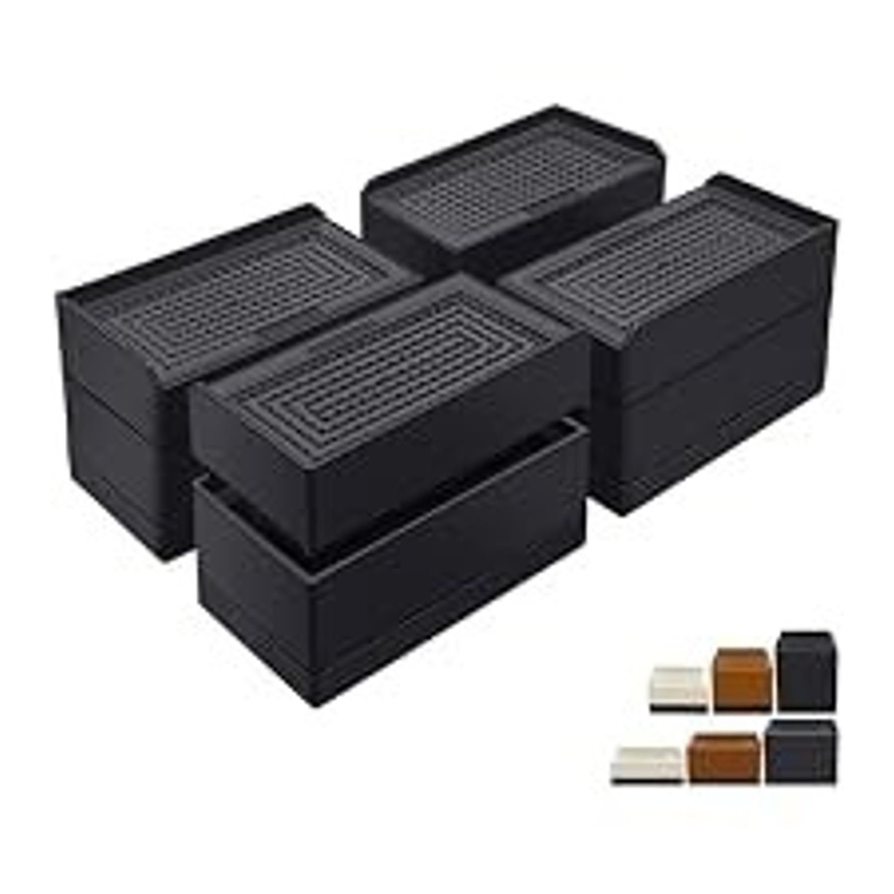 Bed Risers and Furniture Risers, Heavy Duty Adjustable Lifting Blocks for Couches, Desks, and Chairs, Elevates 1.5 or 3 Inches, Holds up to 4000 lbs (Black) Bed Risers and Furniture Risers, Heavy Duty Adjustable Lifting Blocks for Couches, Desks, and Chairs, Elevates 1.5 or 3 Inches, Holds up to 4000 lbs (Black)