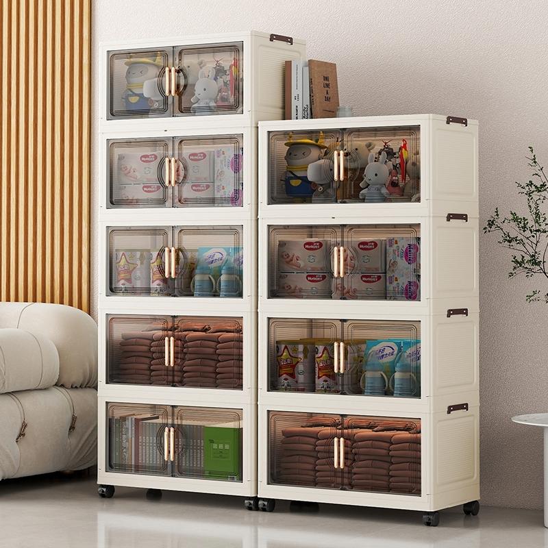 46cm*27cm Plastic Storage Cabinet, 2-6 Layers, Quiet Wheels, Space-Saving, Durable, Easy Assembly, Ideal for Home Items, Snacks, DIY Setup