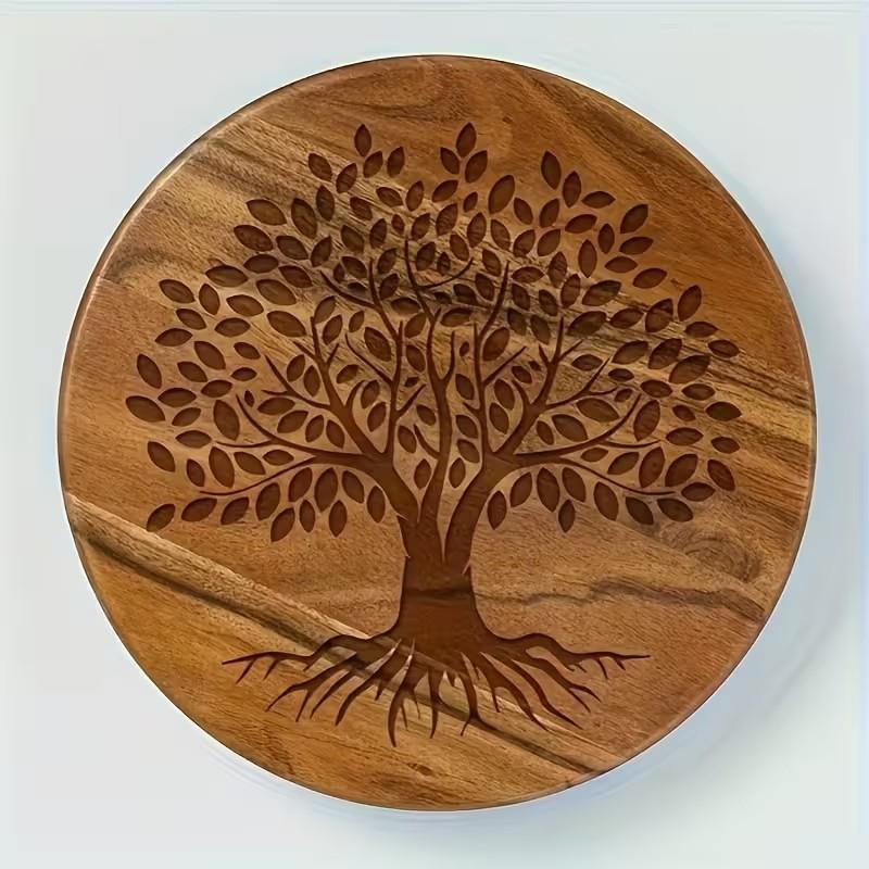 7pcs Tree of Life Stencil, Reusable Plastic Template for Painting, Spray Guns, Canvas Decor, Art Crafts, Wall & Floor Ornament