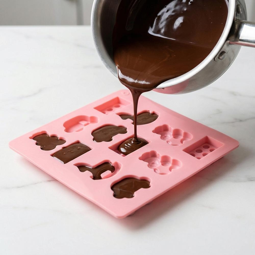 3pcs Car Horse Shape Silicone Molds, DIY Chocolate Candy Pudding Dessert Cake Decorations, Baking Cookie Insert Mold Set