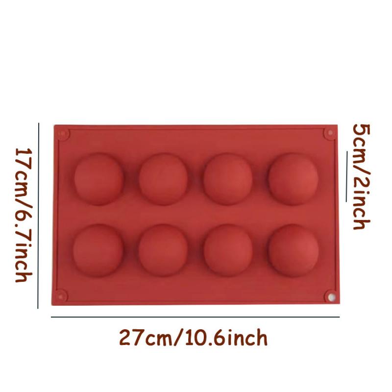 1pc Mousse & Panna Cotta Mold - Half Sphere Silicone Design
