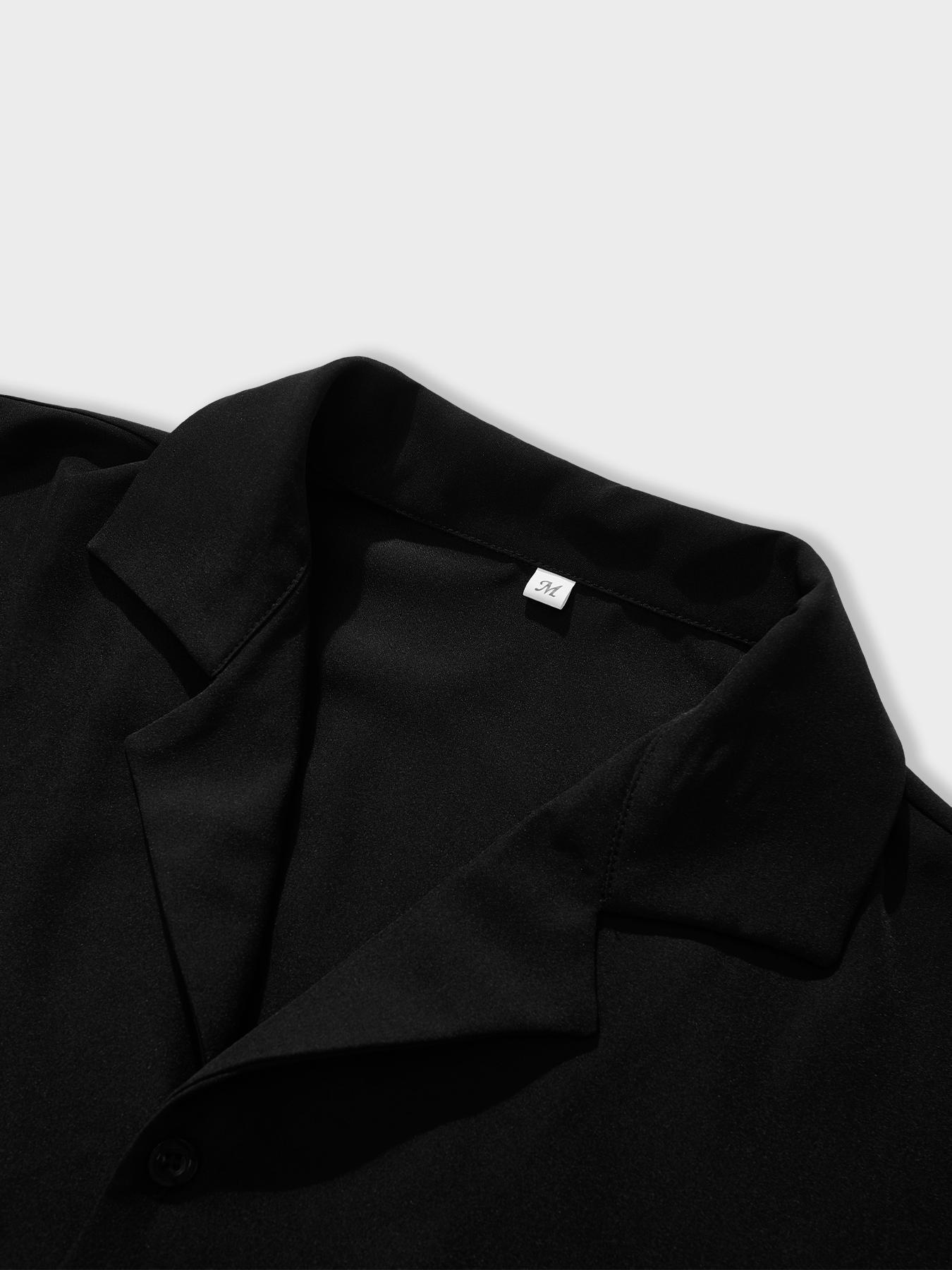 Men's Street Style Single-Breasted Short Sleeve Casual Shirt Y2K, All over Print, Fashionable Summer Wear, Comfortable Fit