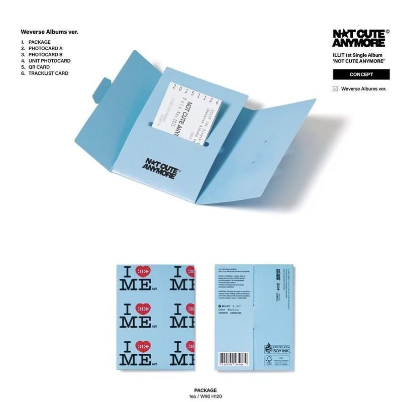 Kpop-Illit Gift Return New Album Not Cute Any More Single Song Collection, Exclusive K-Pop Music Compilation, Must-Have Fan Item