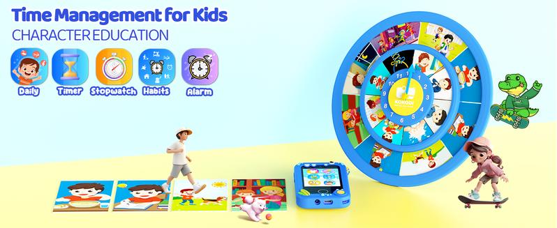 KOKODI Toy Smart Phone for Kids, Smart Phone Toys with Dual Camera, Phone Toys with Learning Games, Travel Toys with MP3 Music Player for Birthday Gifts, Birthday Gifts touch screen toy game phone