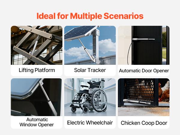 VEVOR 12V Linear Actuator, 8 Inch High Speed 0.6/s Linear Motion Actuator, 225lbs/1000N with IP54 Protection Mounting Bracket for Lift Desk, Recliner Chairs, Window Door Opener