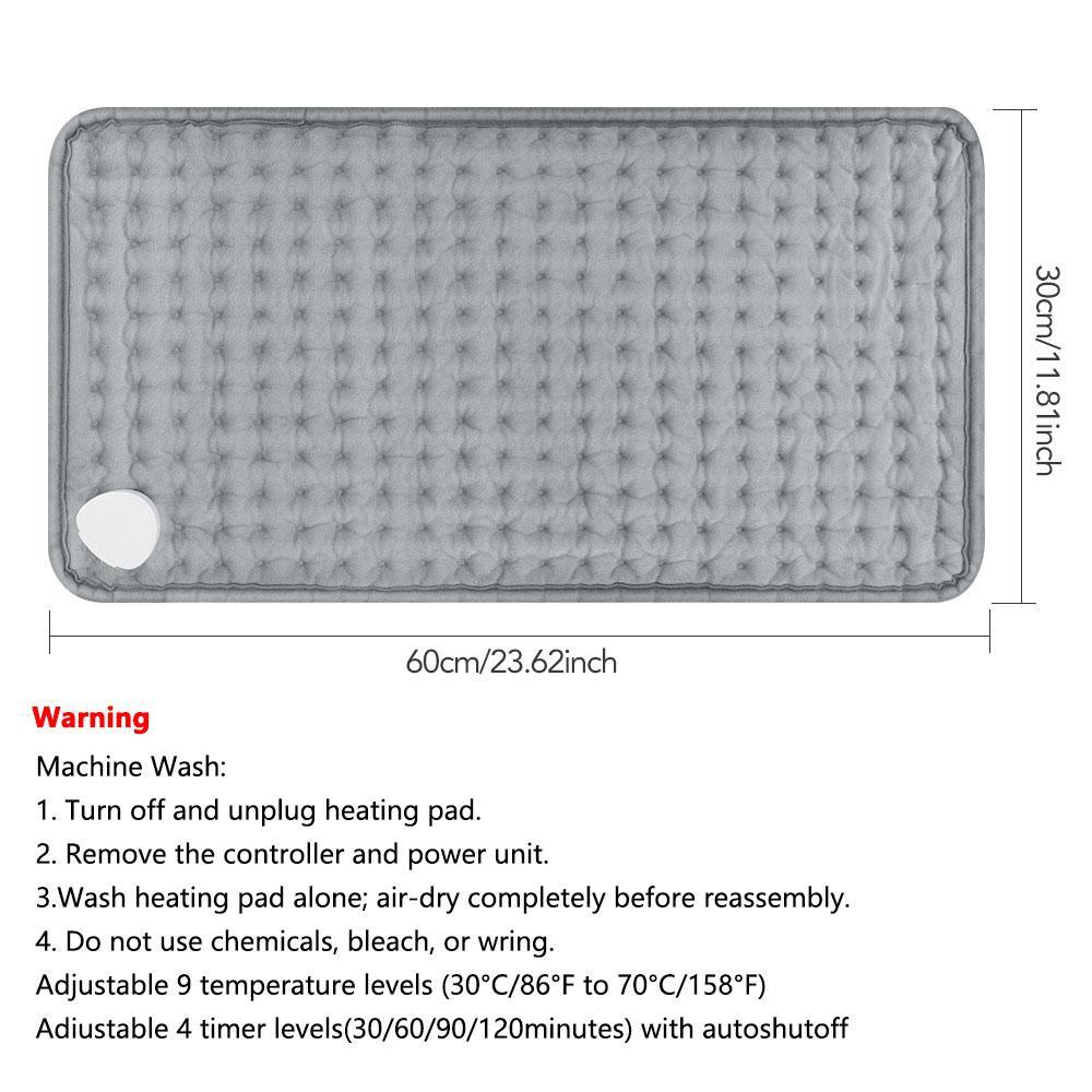 Electric Heating Pad Multi-Functional Warm Blanket, Period Belly Warmer, Back Leg Knee Shoulder Full Body Heat, Washable US Plug Gift, Heated Blanket