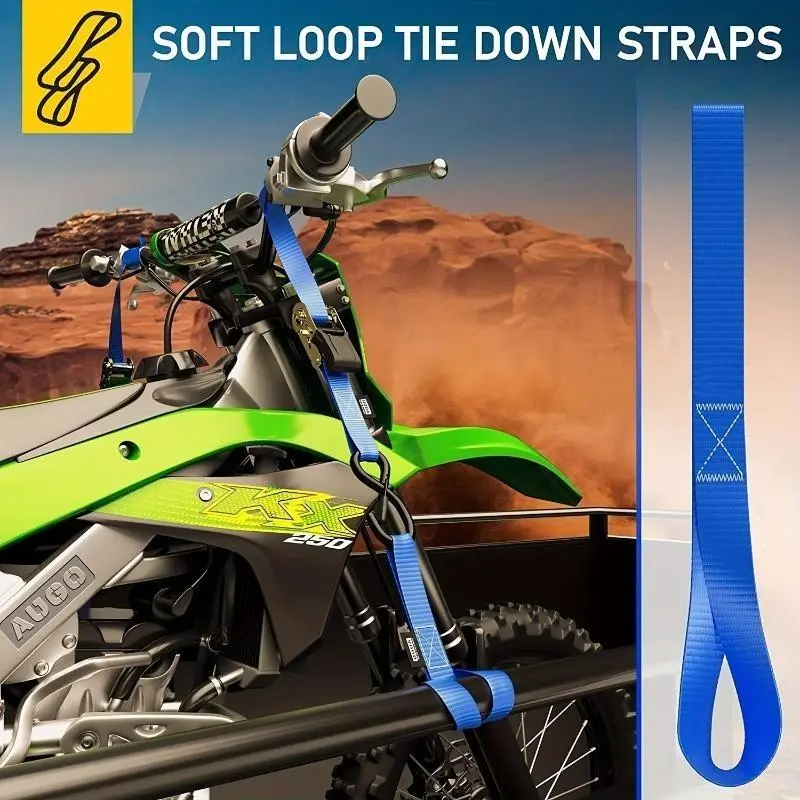 Heavy Duty Soft Loops Webbing Multi-purpose Motorcycle Hook Belt Cart Lanyard Binding Belt Soft Ring Fastening Ribbon