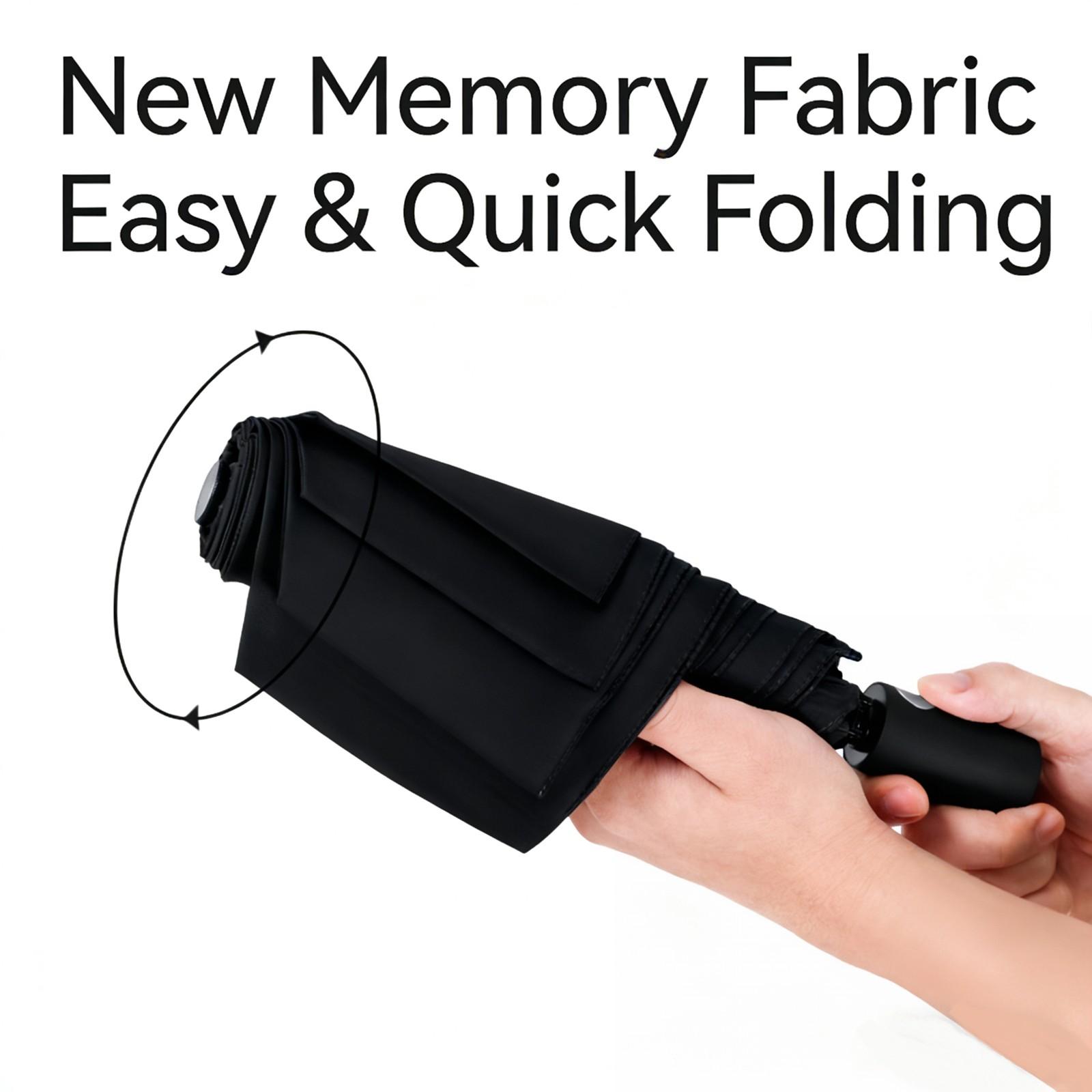 Lightweight Convenient Automatic Umbrella Memory Patch Design, Easy Fold Safe No Bounce Compact Travel Umbrella, Student Sun Umbrella, Portable Rain Umbrella