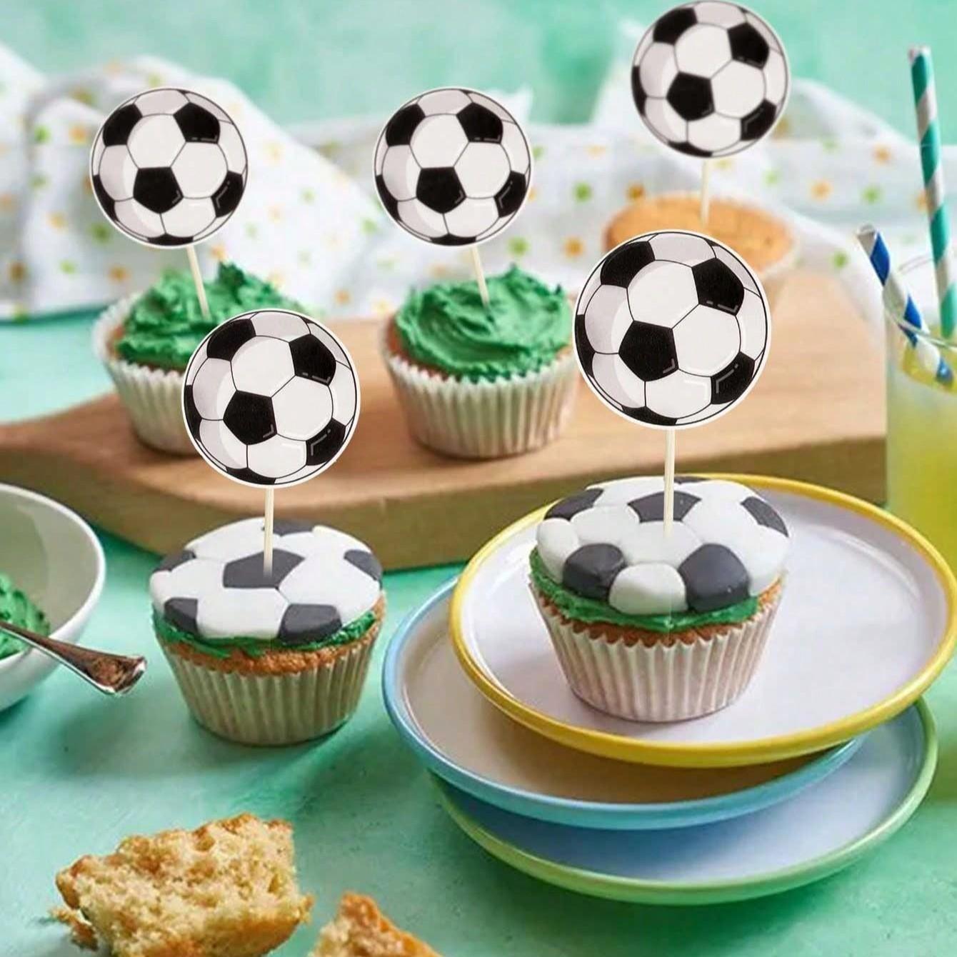 Football Theme Cupcake Decorations, Birthday Party Supplies, Usa Canada Mexico World Cup Sports Theme, 12/24 Pieces Paper Picks