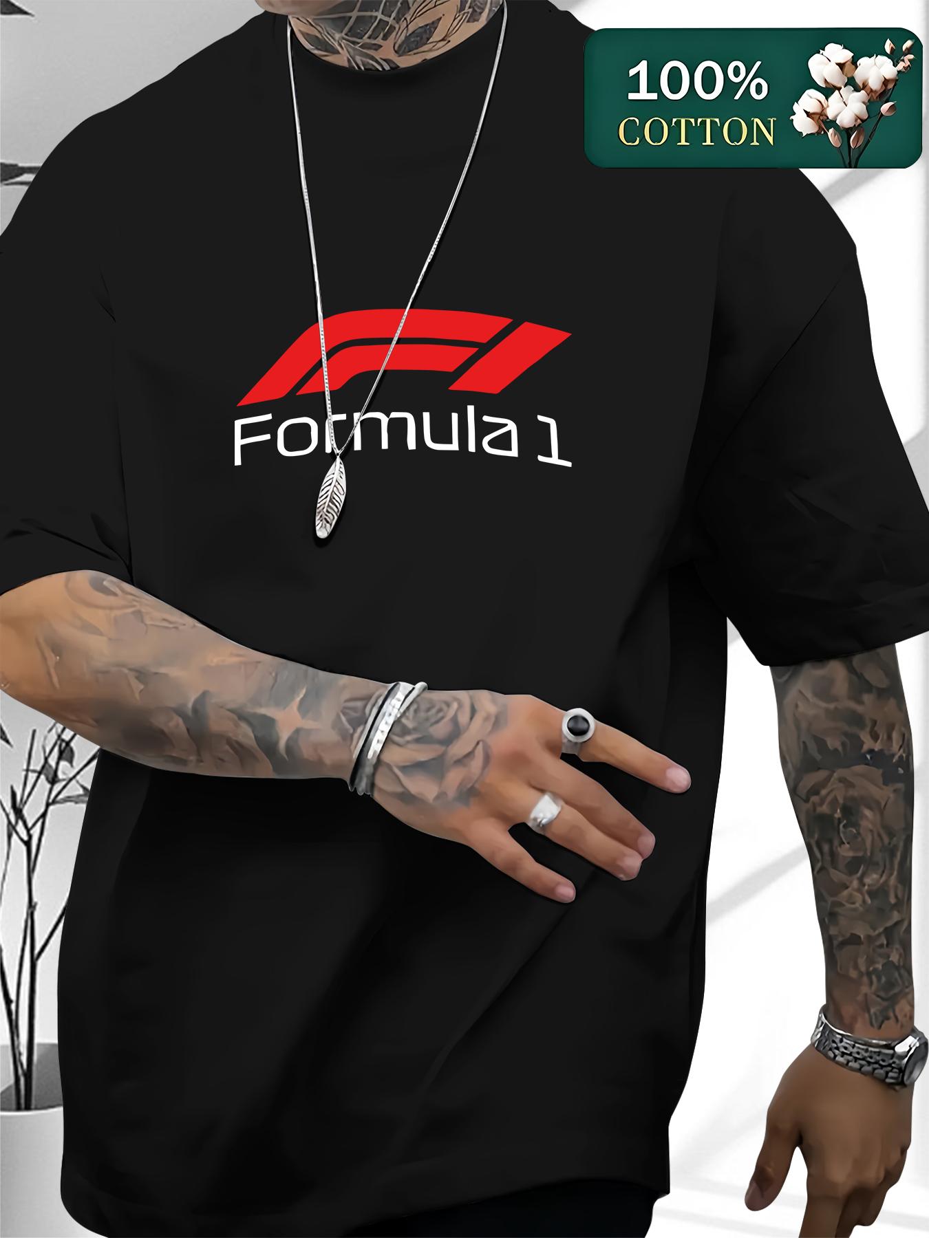 Men's pure cotton casual short-sleeved T-shirt, spring and summer style short-sleeved solid-color printed casual sports T-shirt, all-cotton home and outdoor comfortable and breathable round-neck T-shirt, suitable as a gift for men