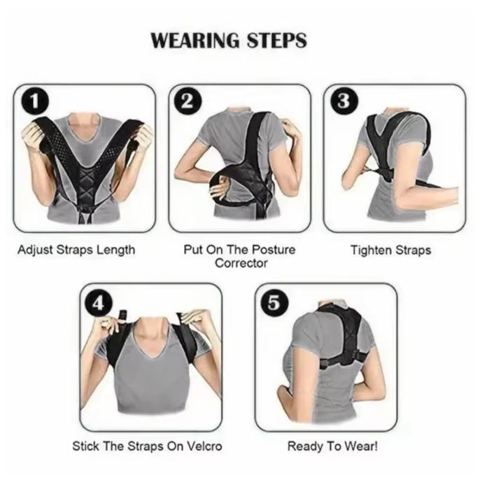 Adjustable back shoulder posture corrector belt clavicle spinal support home office sport upper back neck brace