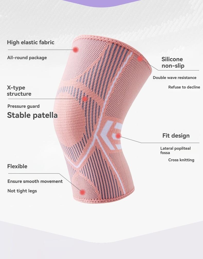 Unisex Sports Knee Pads, Anti-Slip Design for Dancing Fitness Skipping Basketball Cycling Hiking Running, Warm Thin Protective Gear