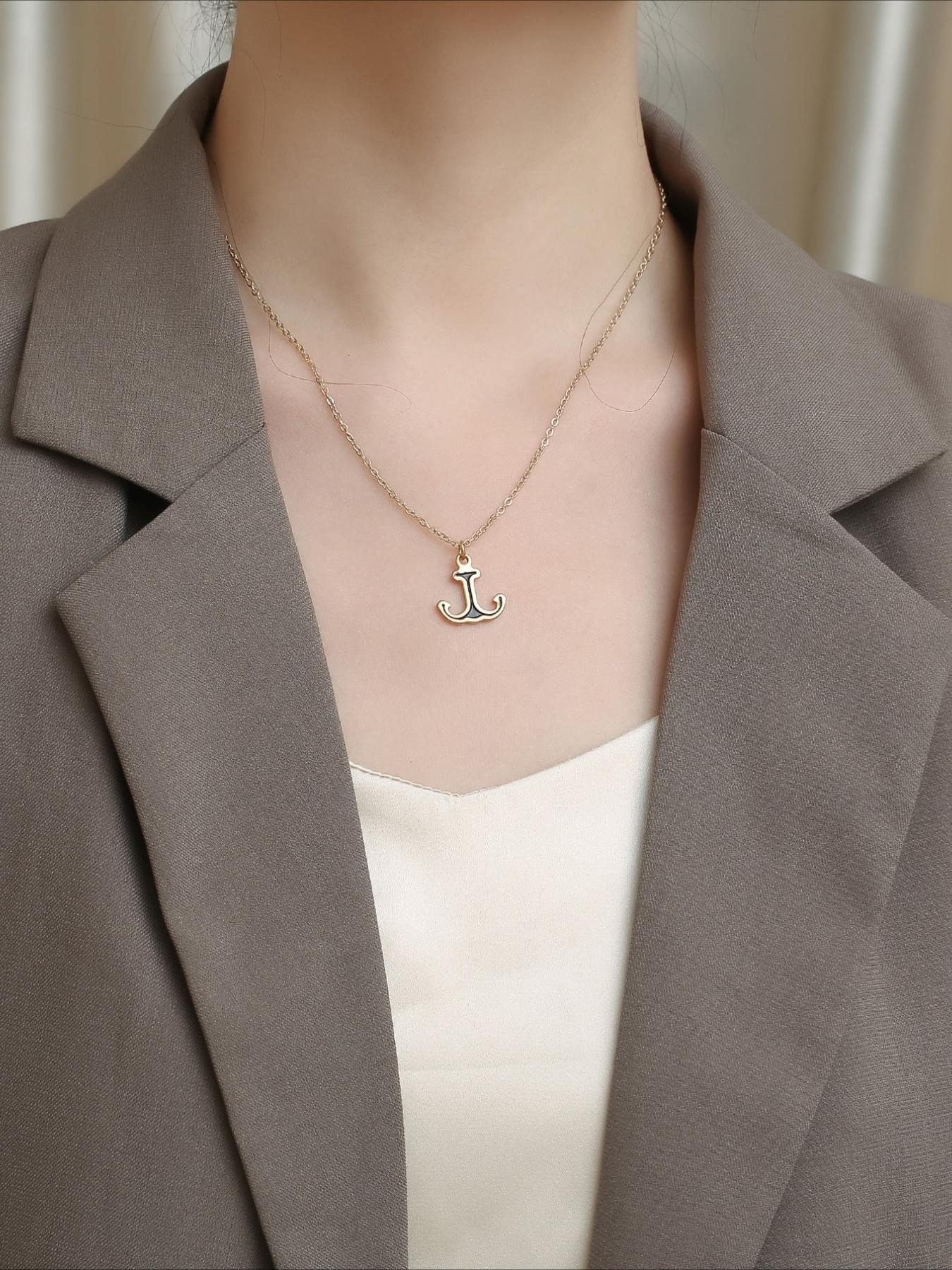 Fashion Boat Anchor Pendant Necklace, Made of Stainless Steel Material, Trendy Fashion Accessory