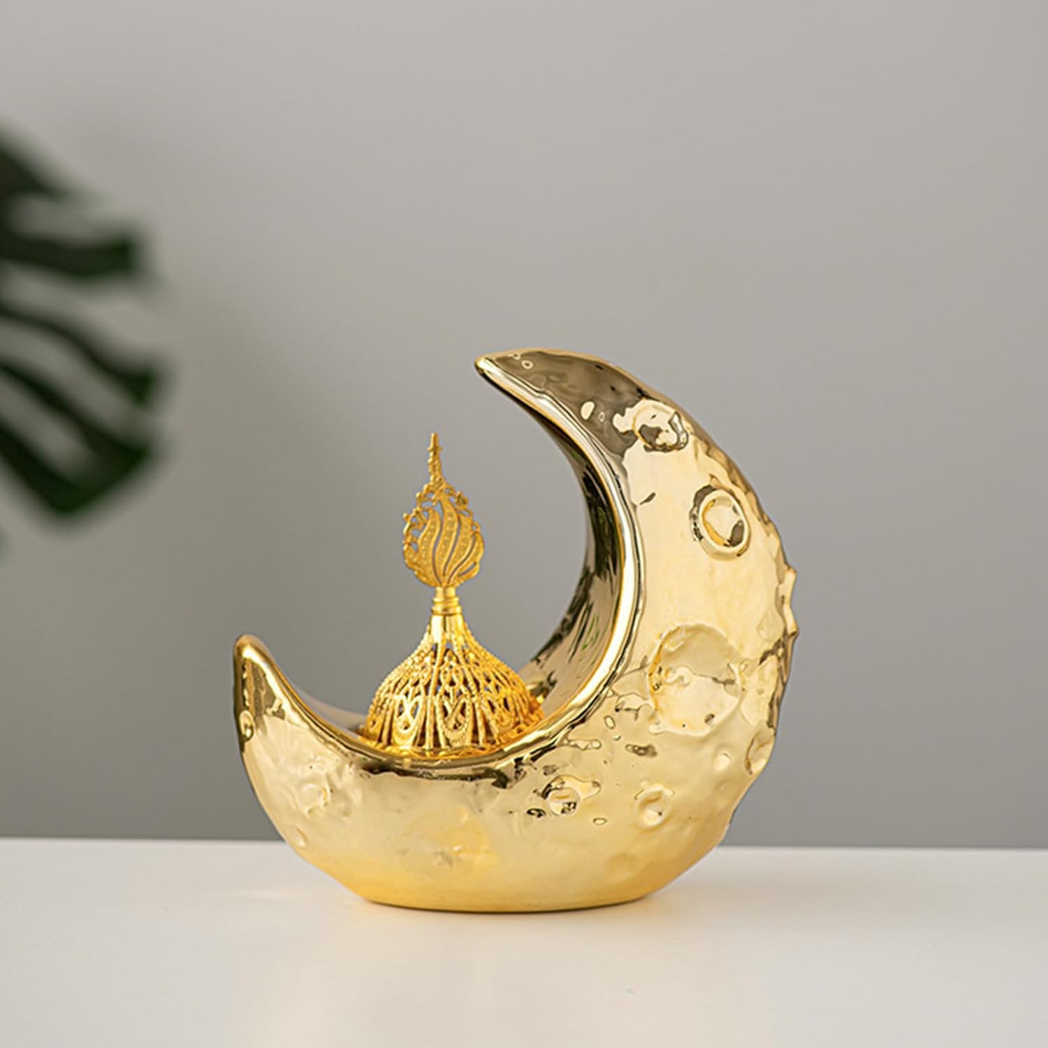 Middle Eastern Ceramic Incense Burner, Mosque Dome Shape Candle Holder, Ramadan Kareem Decor, Room Decoration, Bedroom Ornament