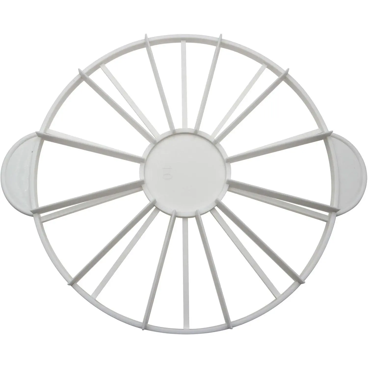 Double Sided Round Cake Portion Cutter Marker Slicer Cuts 10 or 12 Pieces White 10.6 Inch Diameter