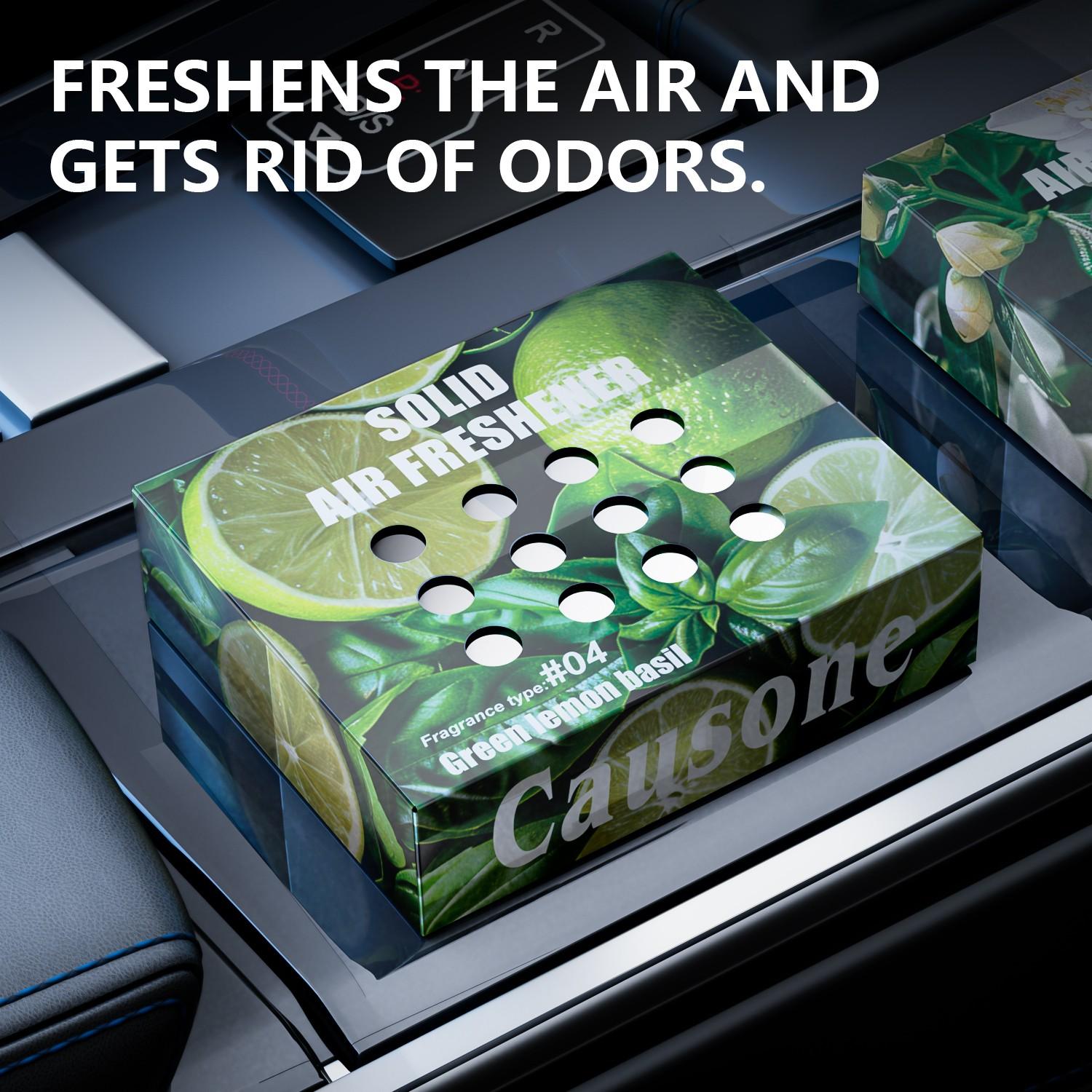 Large Capacity Solid Air Freshener, Long-Lasting Scent, Plant-Based Odor Remover, Car Dashboard Fragrance, Home Use, Lavender Rose Osmanthus