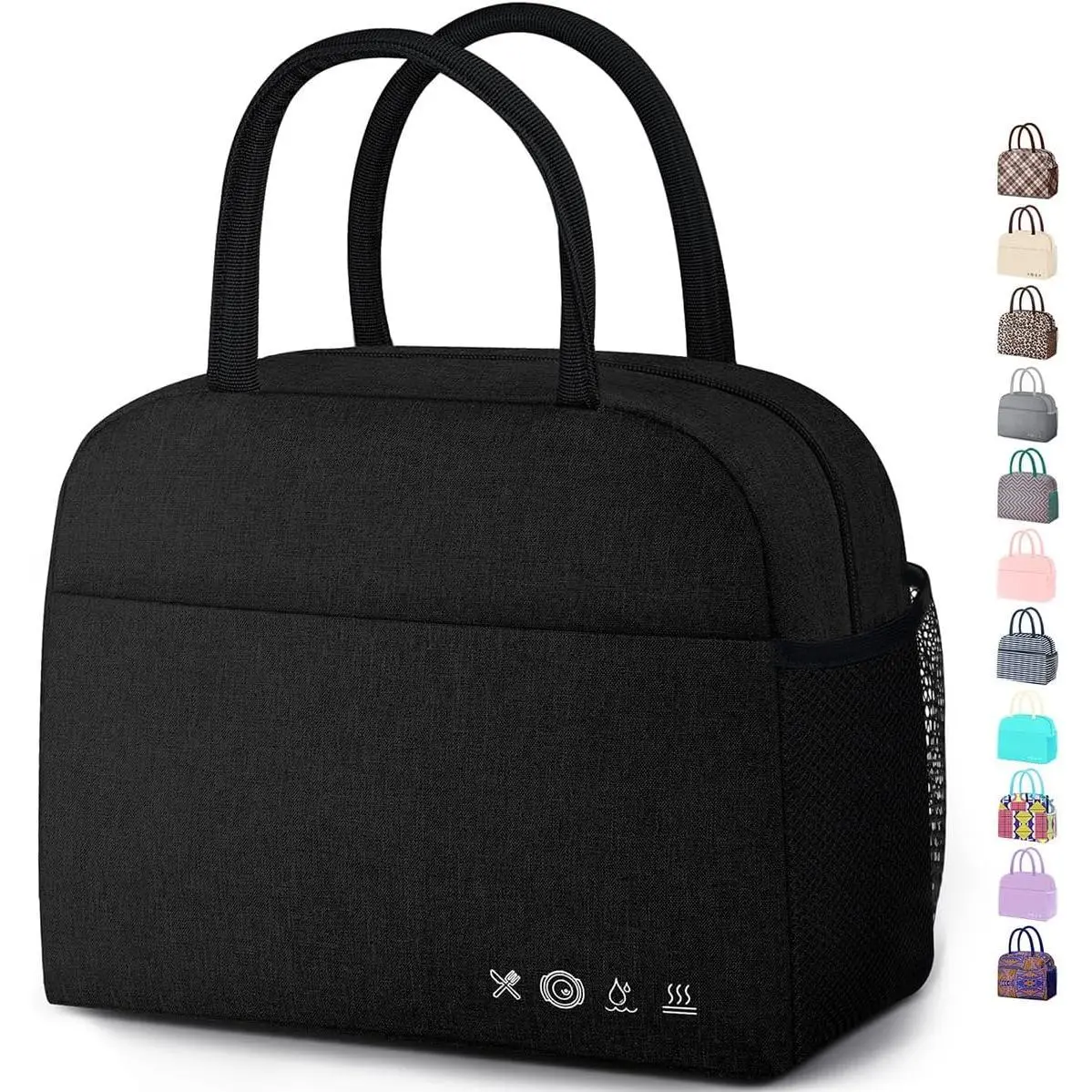 Lunch Bag Lunch Box for Women Men, Insulated Lunch Bags Water-Resistant Cute Cooler Lunch Tote Bag, Reusable Large Capacity for Work Travel Picnic