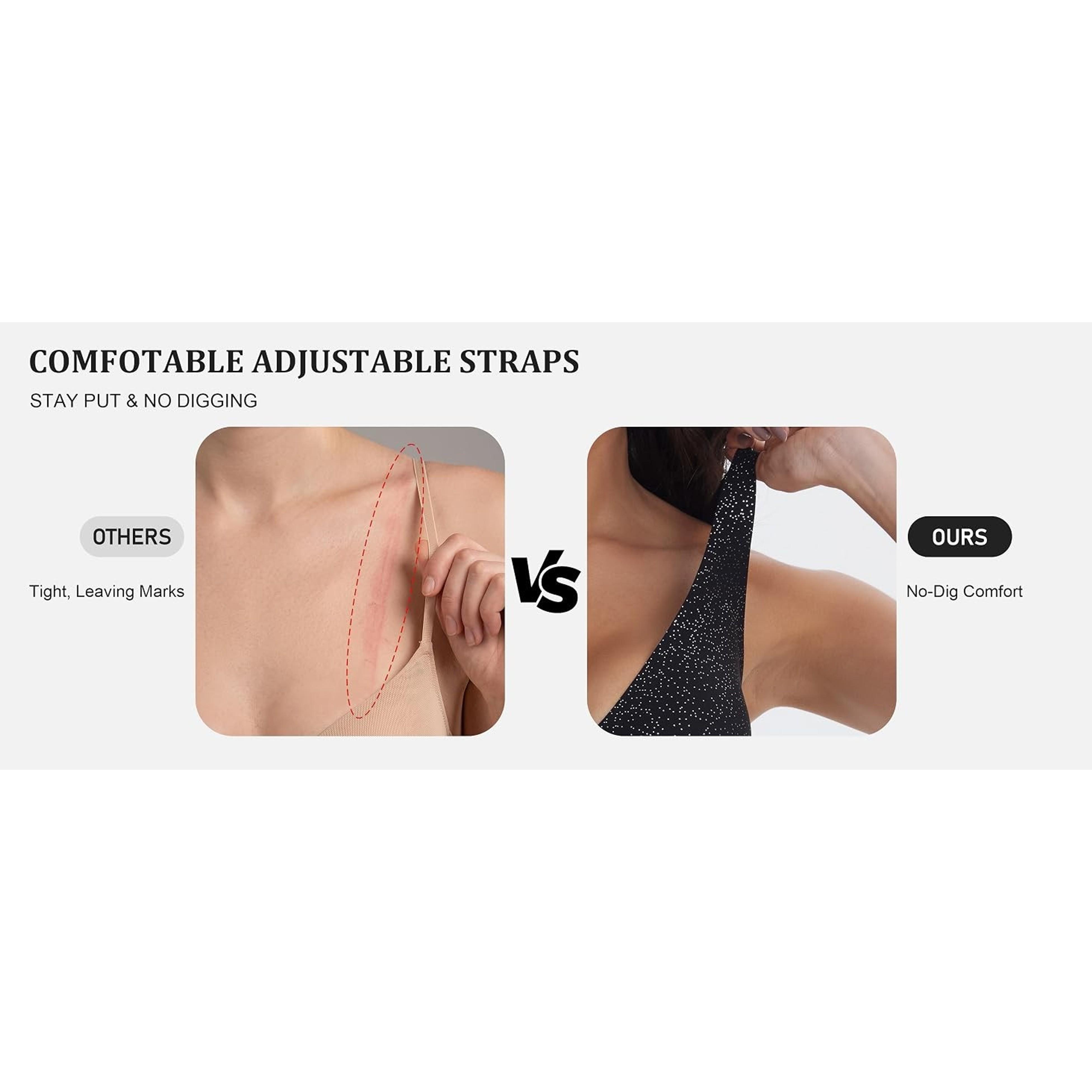Womens Jelly Plunge Wireless Bralette T-Shirt Comfortable Bra