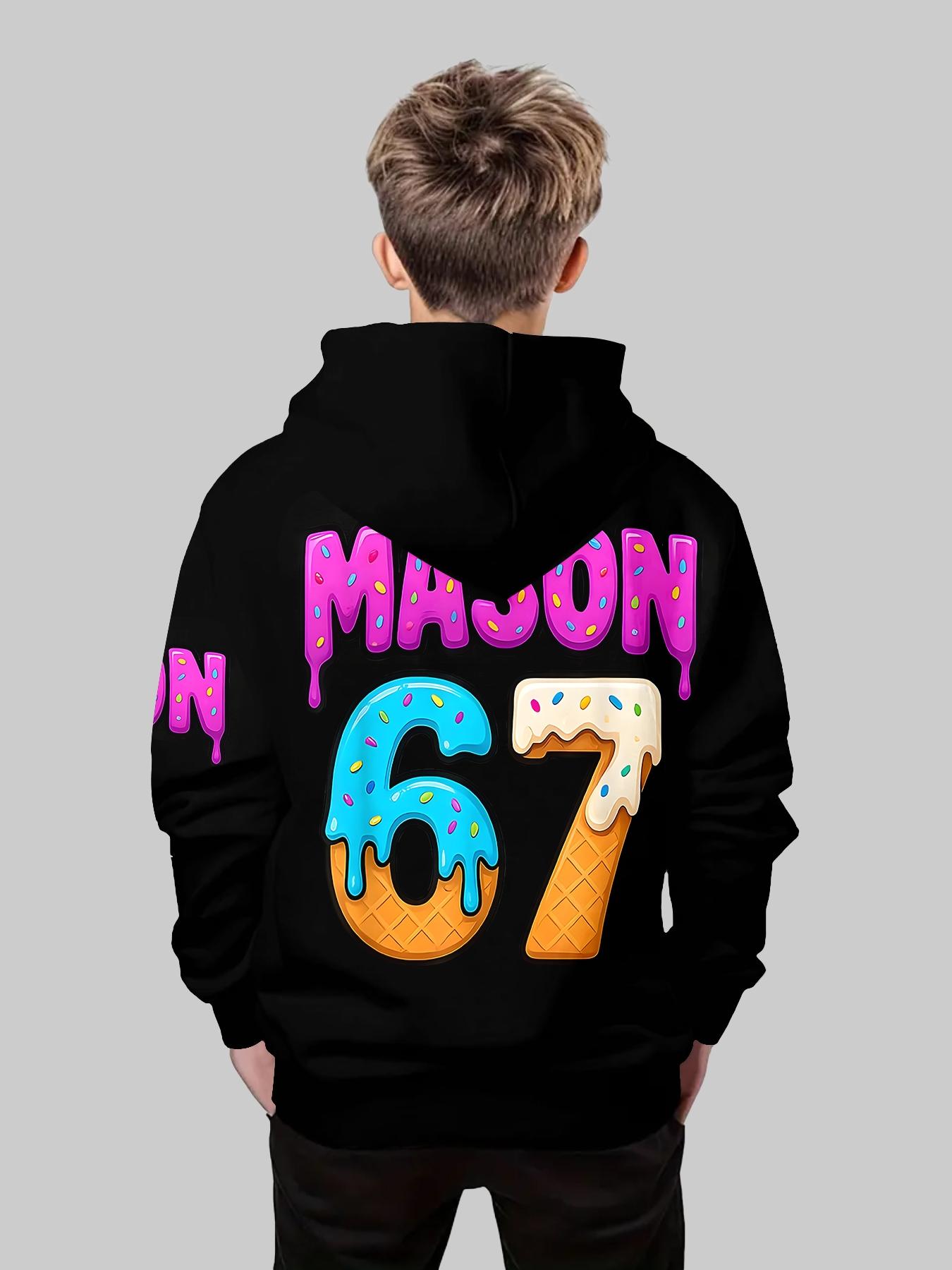 Boys Fashion New Pattern 3D Printed Long Sleeve Fitted Hoodie, Spring ...