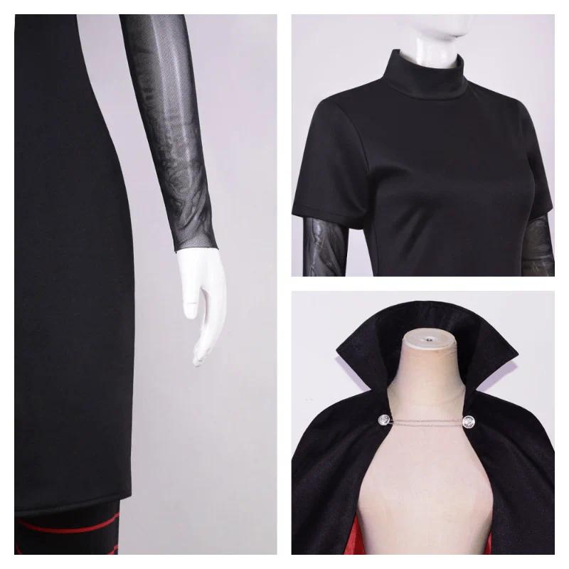 Unisex Size Anime Mavis Dracula Transformania Cosplay Full Set, Polyester 3PCS Top+Pants+Cloak, Character Look Costume for Halloween Carnival (Men's Special Occasion Wear)
