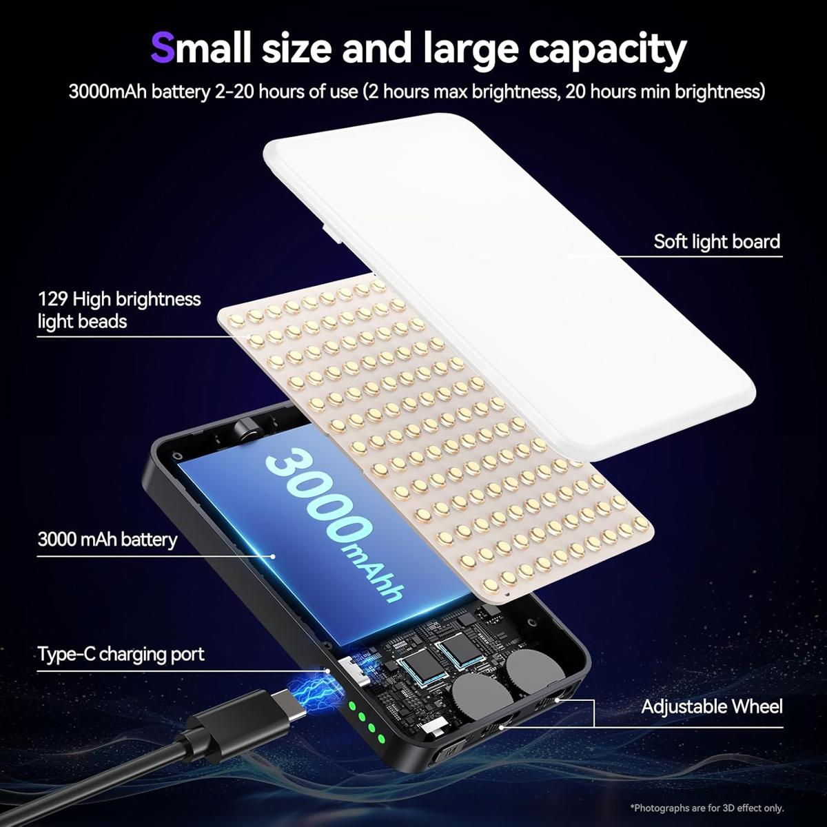 OREKROY 165LED Clip Cell Phone Light, Selfie Light, RGB Lighting, 10 Lighting Modes for iPhone, Laptop, Camera, Portable Fill Light for Selfies, Video Conferencing, Photography, TikTok, youtube, Vlog Shooting Vlogging Kit Cellphone Accessories