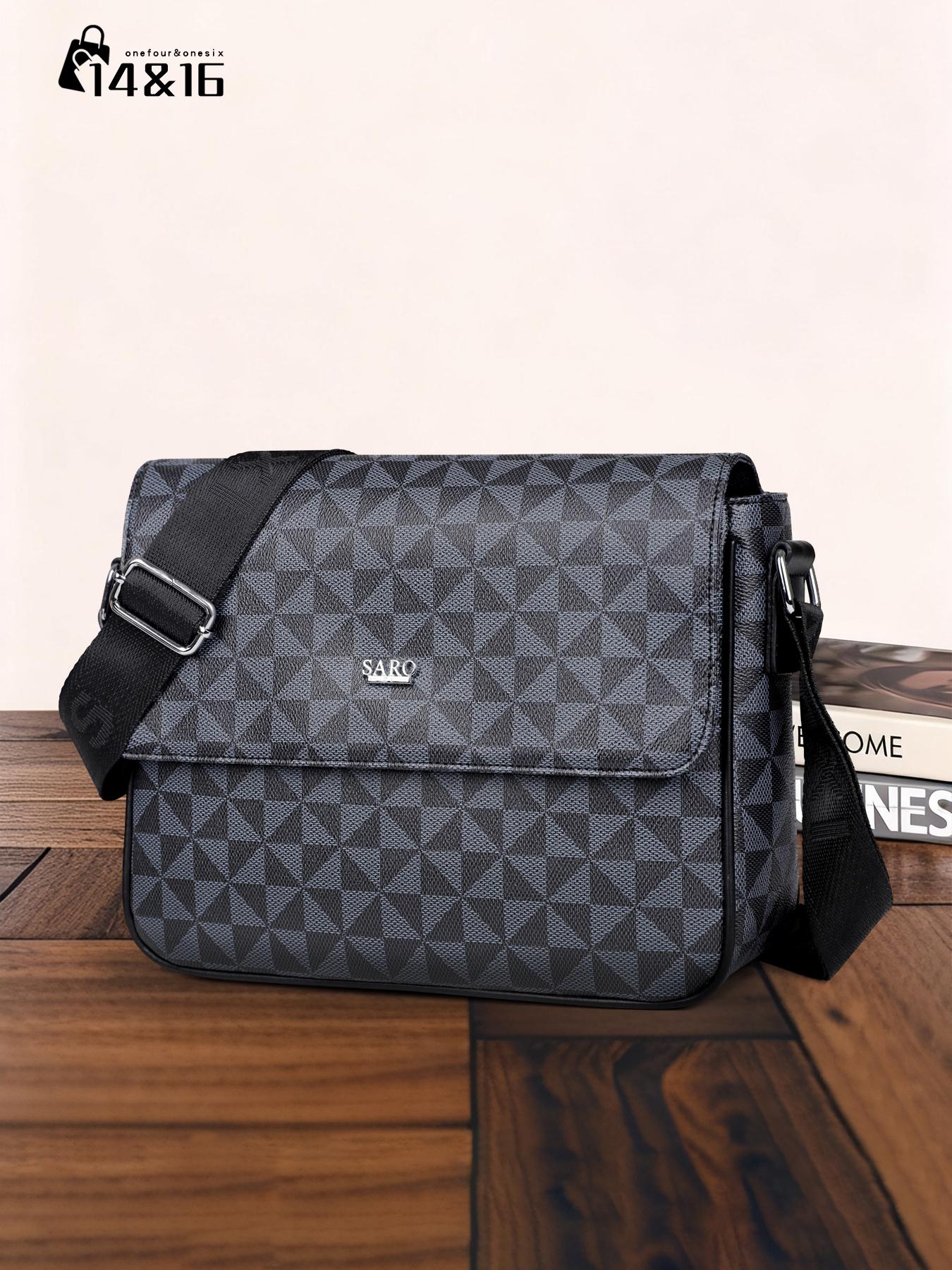 Men's Messenger Bag, Crossbody Shoulder Bag, Side Pocket Pouch, Multifunctional Commuter Casual Bag, Trendy Fashion Gift for Men