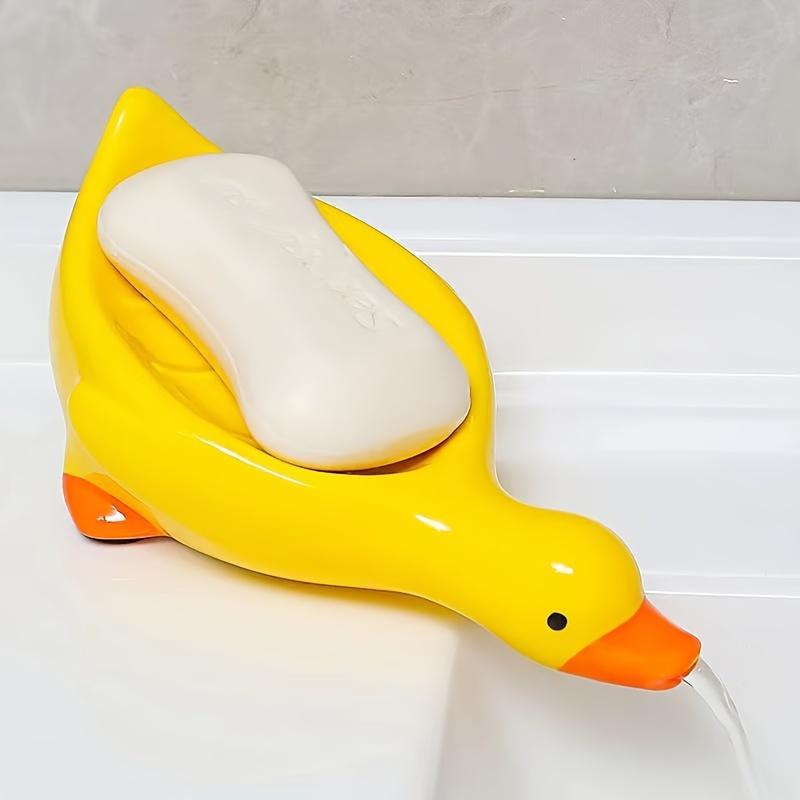 Duck Design Soap Dish, Cute Soap Bar Holder, Soap Bar Drain Dish, Soap Tray, Bathroom Supplies, Home Supplies, Bathroom Accessories
