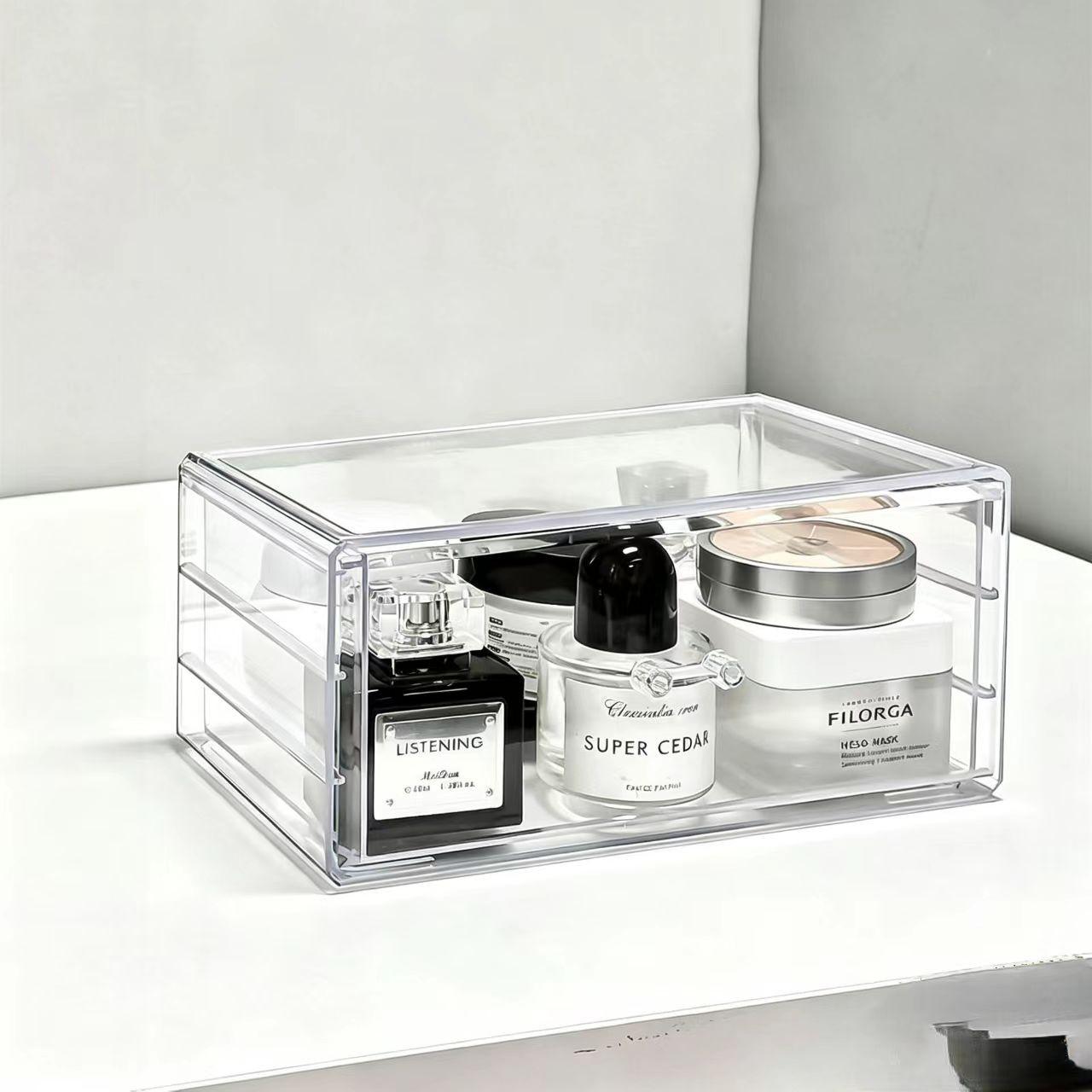 Stackable Desktop Storage Box, Large Capacity Organizer, Ideal for Pencils, Markers, Cosmetics, Small Items, Multi-Purpose Storage Solution