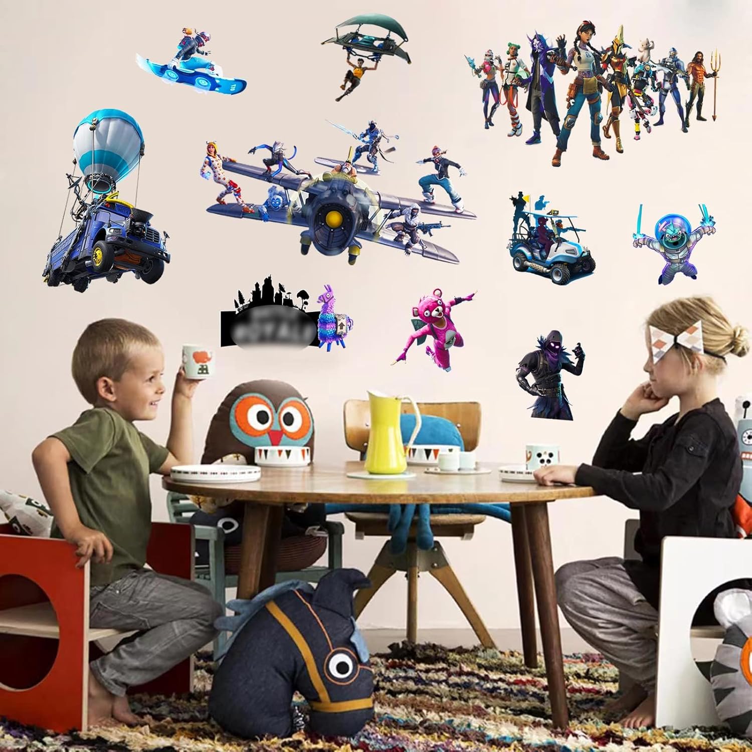 Royale Video  Themed Bedroom Wall Stickers 10 count/Sheet for Teen Boys Room Decoration,Where We Droppin Boys Bedroom Wall ,Wall Decor for ,  Stickers for Laptop