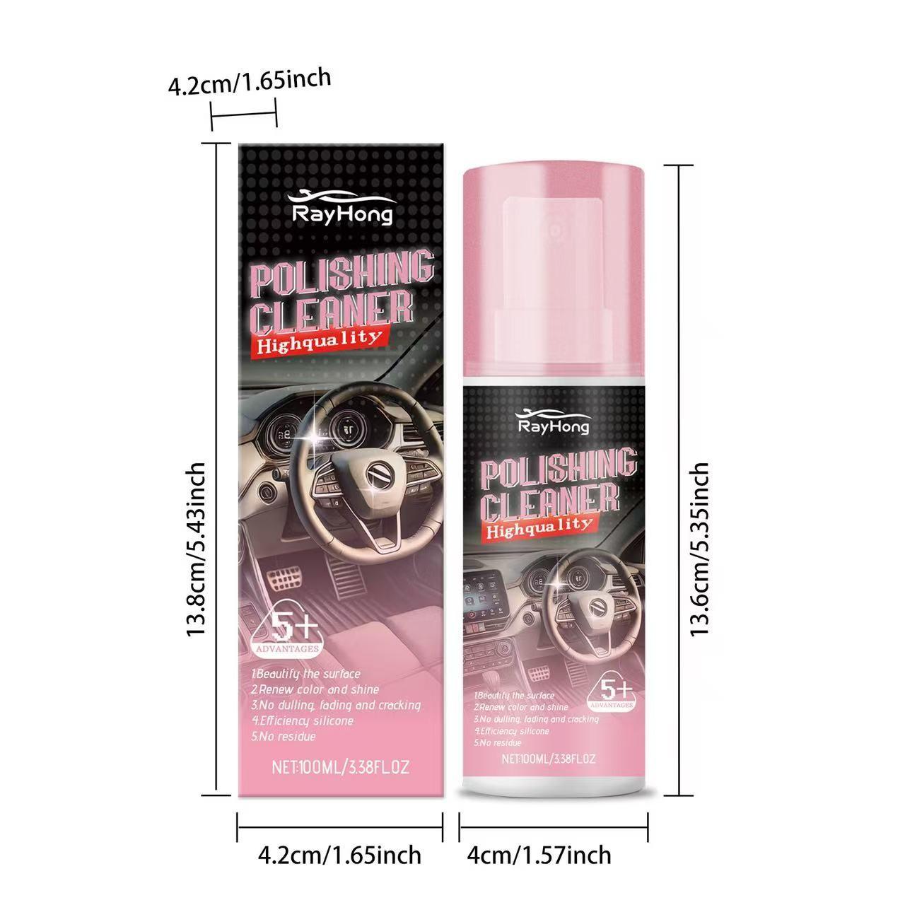 Rayhong Car Interior Polish, Leather Care Cleaner, Maintenance & Cleaning Agent, Automotive Interior Polishing Solution, Durable Protection