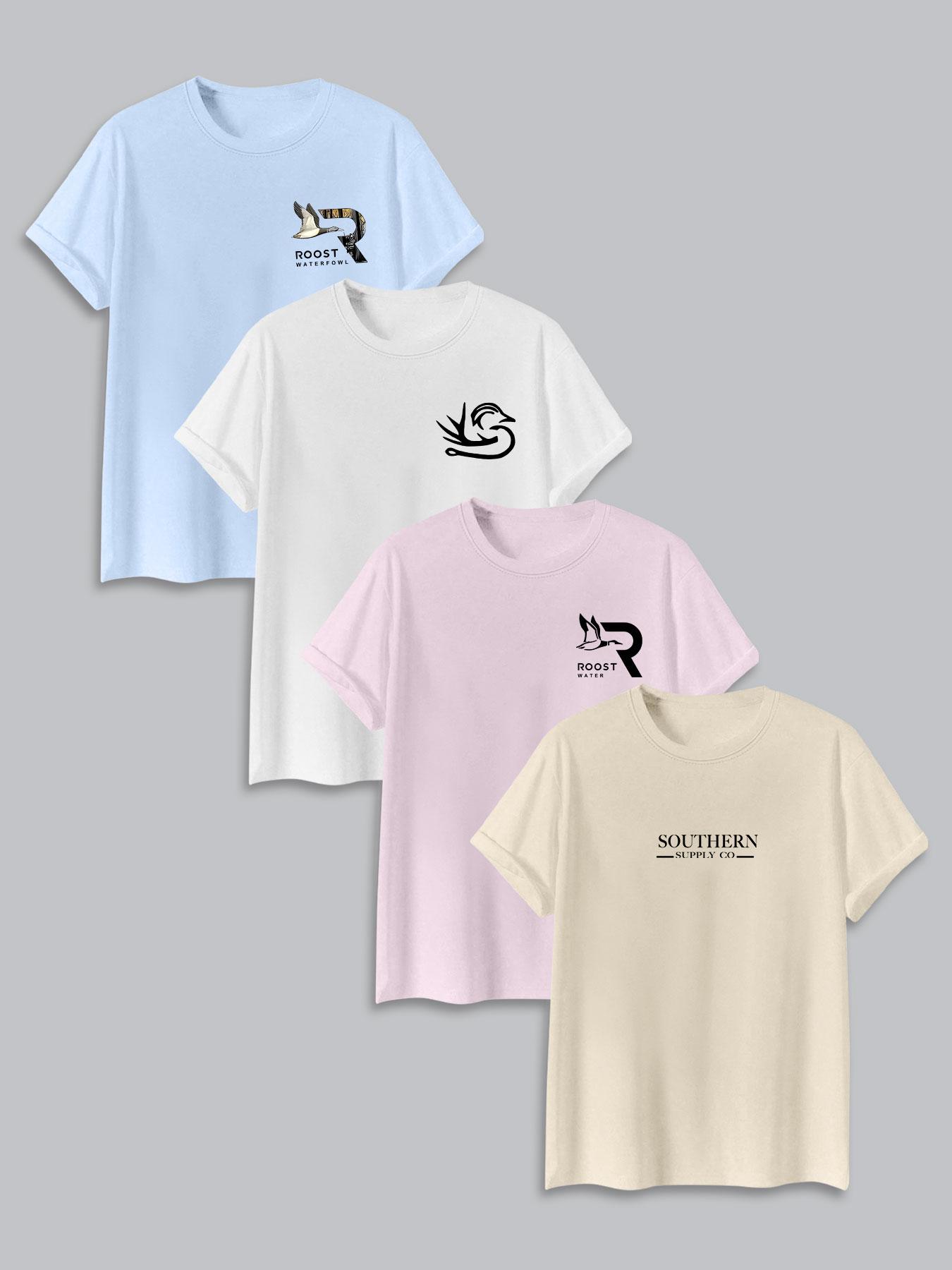 Men's Letter & Deer Print Round Neck Graphic Tee, Regular Fit Casual Short Sleeve T-shirt for Summer, Men's Top for Daily Wear, Tropical