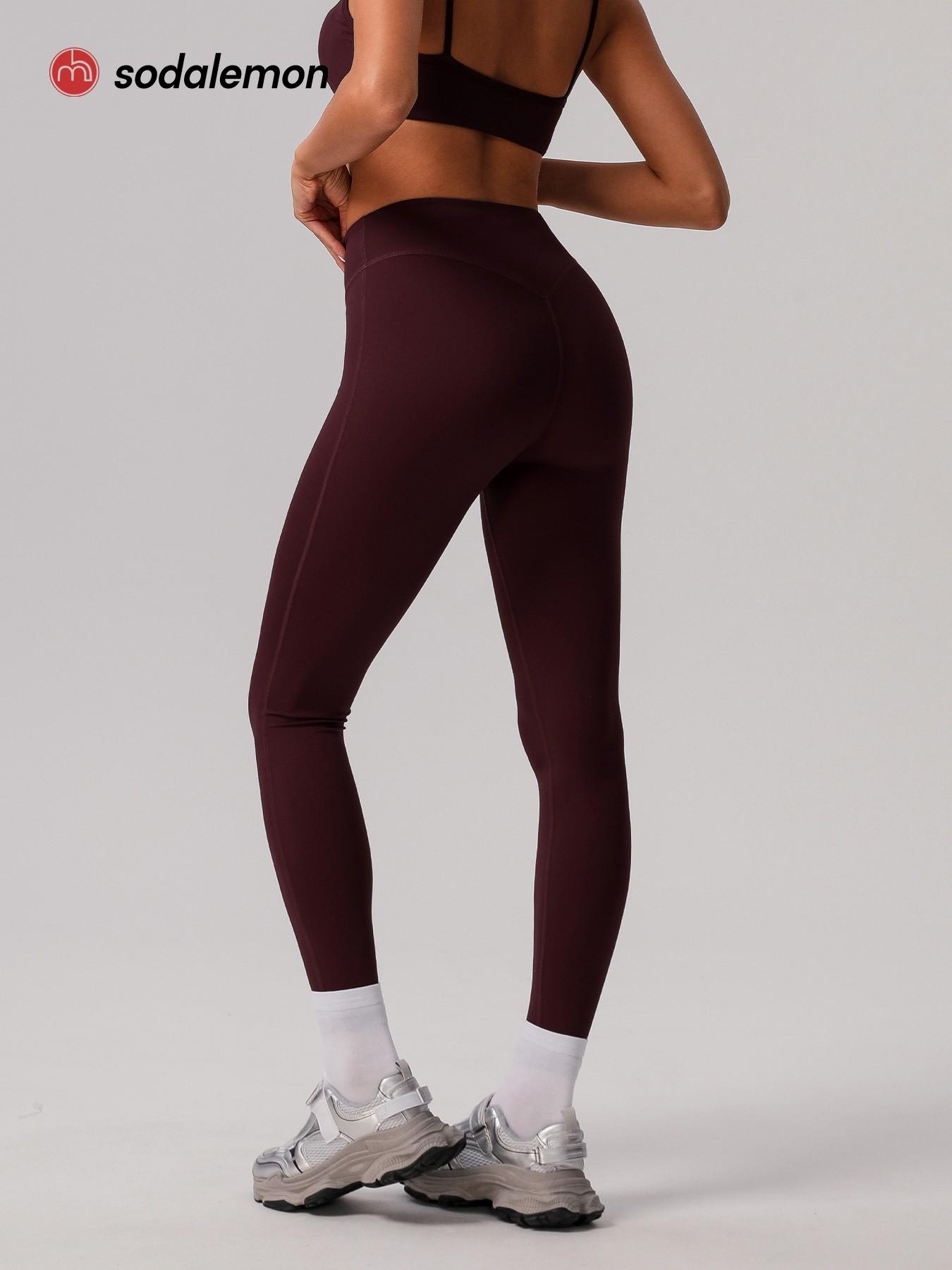 Women's Solid High Waist Sports Leggings, High Waisted Leggings, Casual Comfy Breathable Skinny Pants for Yoga Gym Workout Running, Ladies Sportswear for All Seasons, Womenswear