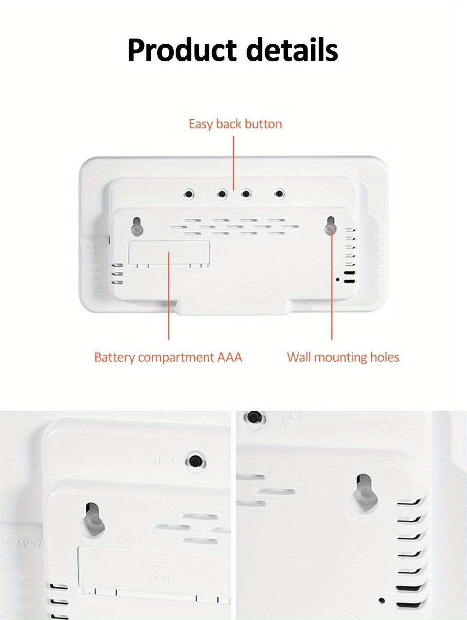 Large Digital Wall Clock with LED Display, Led Alarm Clock, Date & Temperature Timer, Ideal Gift for the Elderly, Living Room & Bedroom Decor, Creative Decorative Clock, Led Wall Clocks Large Digital Wall Clock with LED Display, Led Alarm Clock, Date & Temperature Timer, Ideal Gift for the Elderly, Living Room & Bedroom Decor, Creative Decorative Clock, Led Wall Clocks