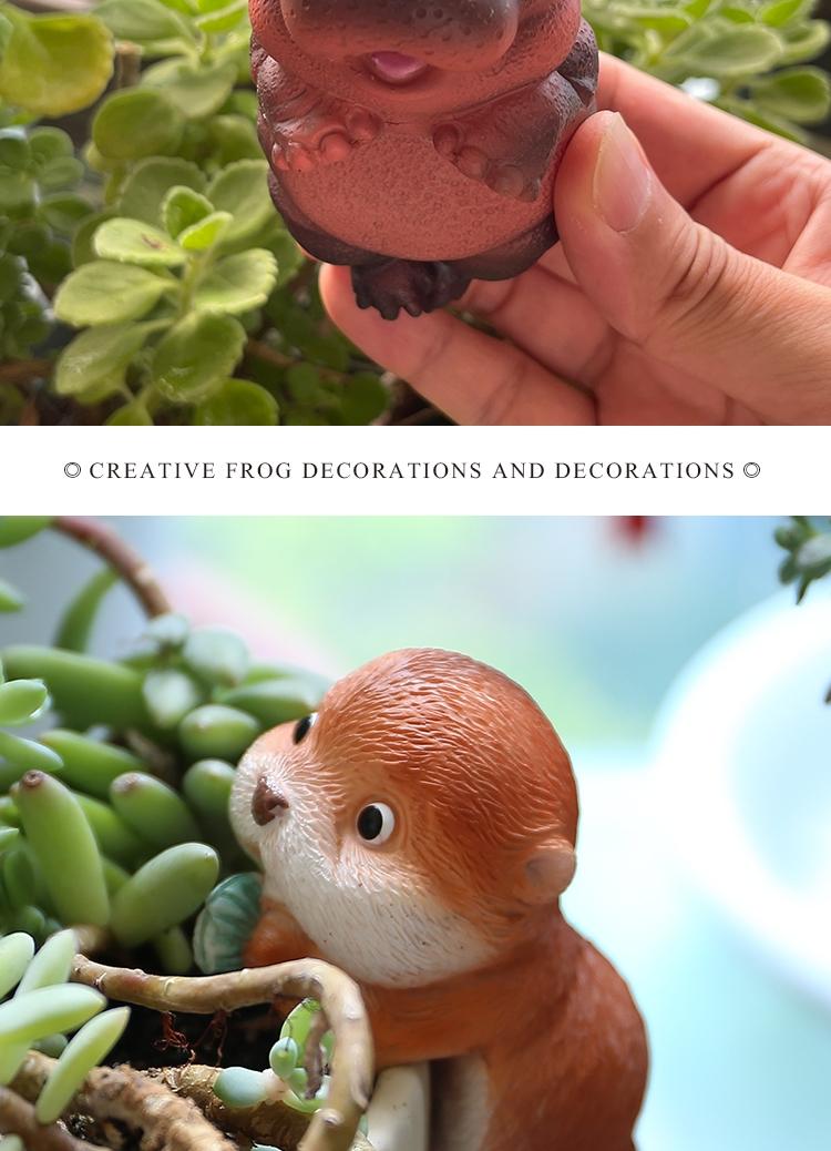 New Resin Craft Cute Succulent Plant Pot Home Decor Ornament Creative Micro Landscape Gardening, Unique Garden Accessory