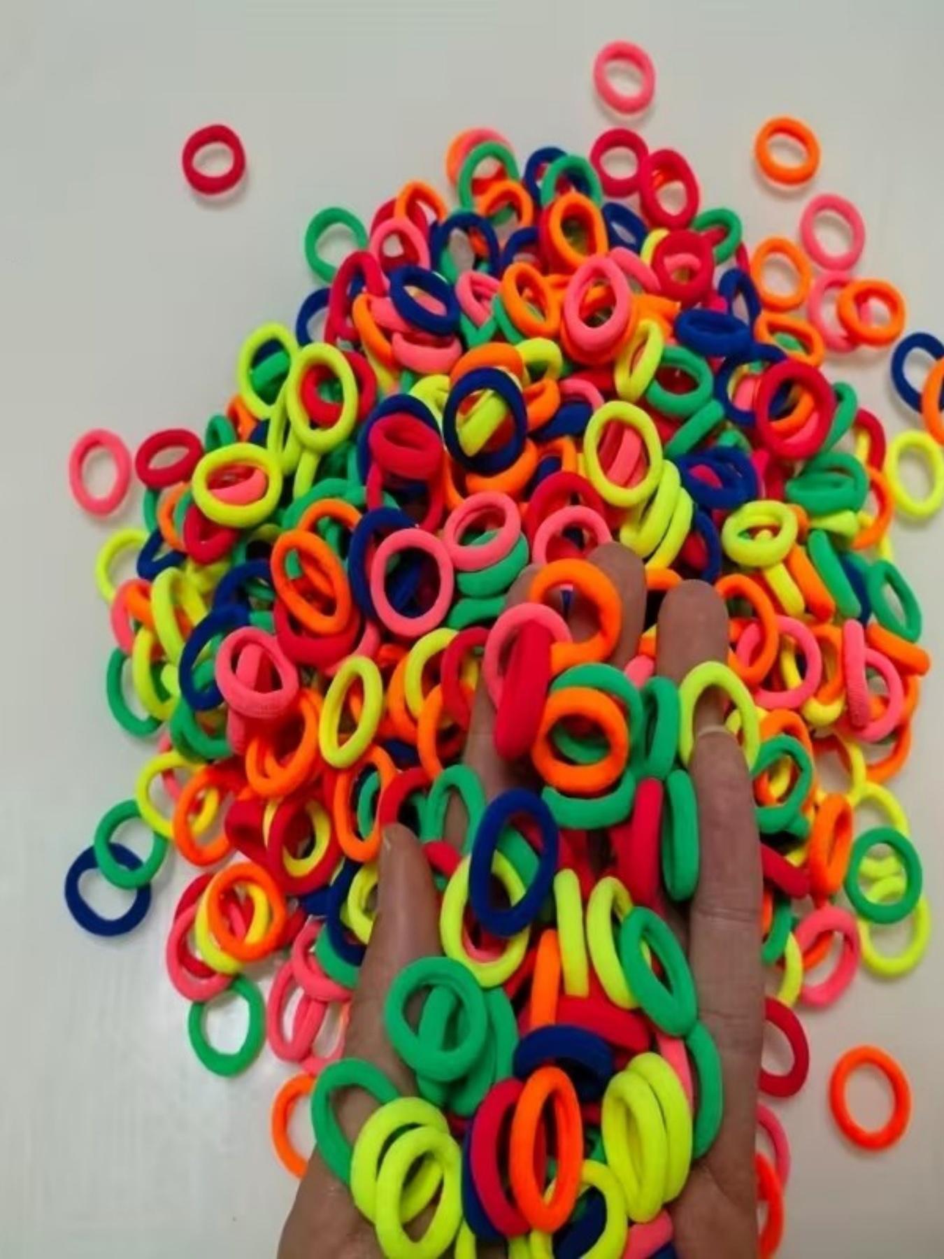 200pcs Pack Small Size Multicolor Spandex Hair Ties, Cute Casual Elastic Rubber Bands for Ponytail, Ponytail Holders, All Seasons Hair Accessories