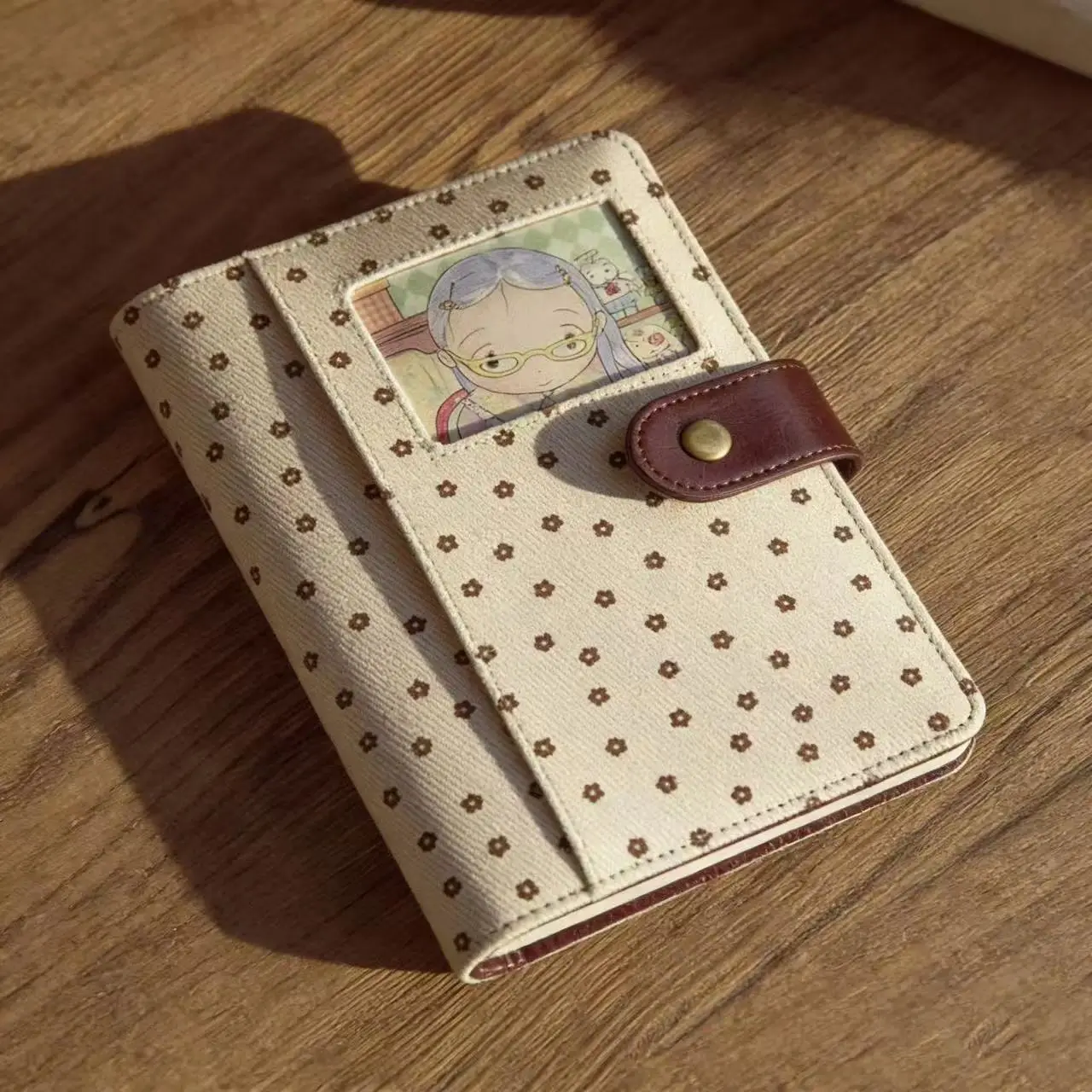 A7 Vintage Polka Loose Leaf Notebook Denim Fabric DIY Binder Photocards Collect Book Diary Agenda Planner Album Stationery